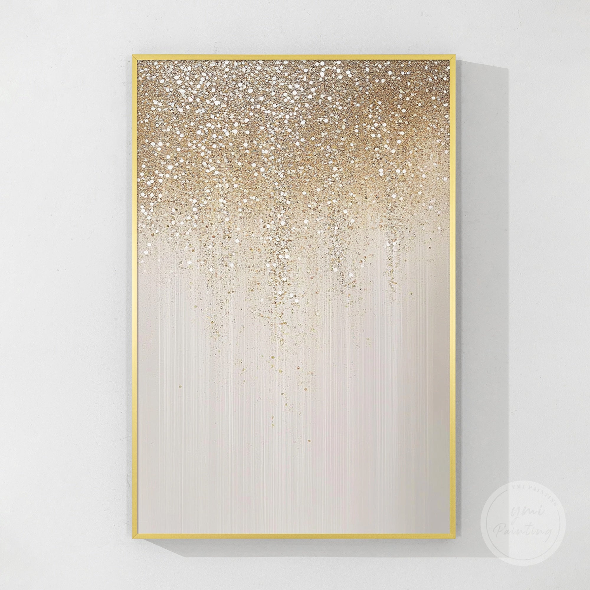 Large glitter canvas artwork with a bold sparkle finish.