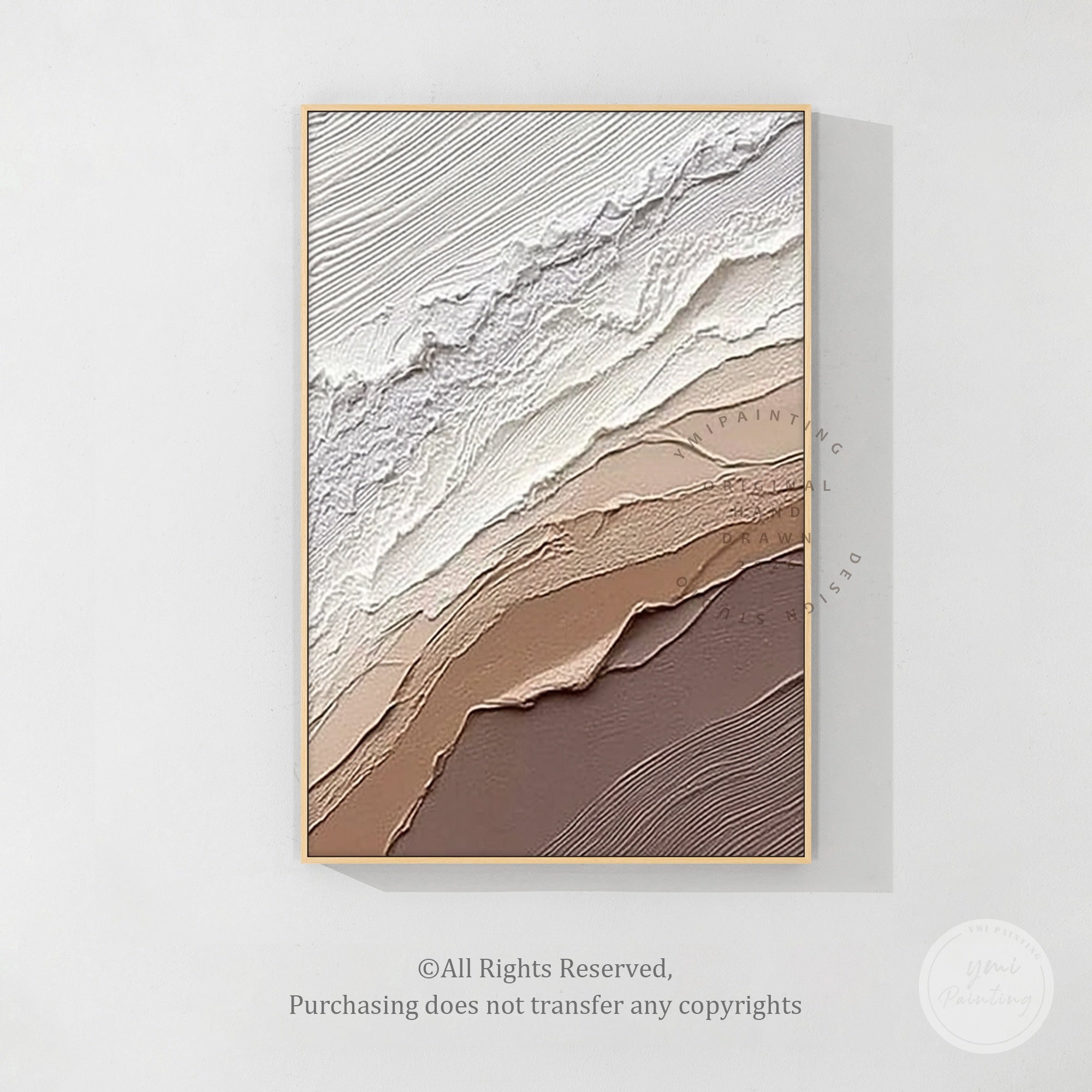 abstract canvas art with organic layered forms