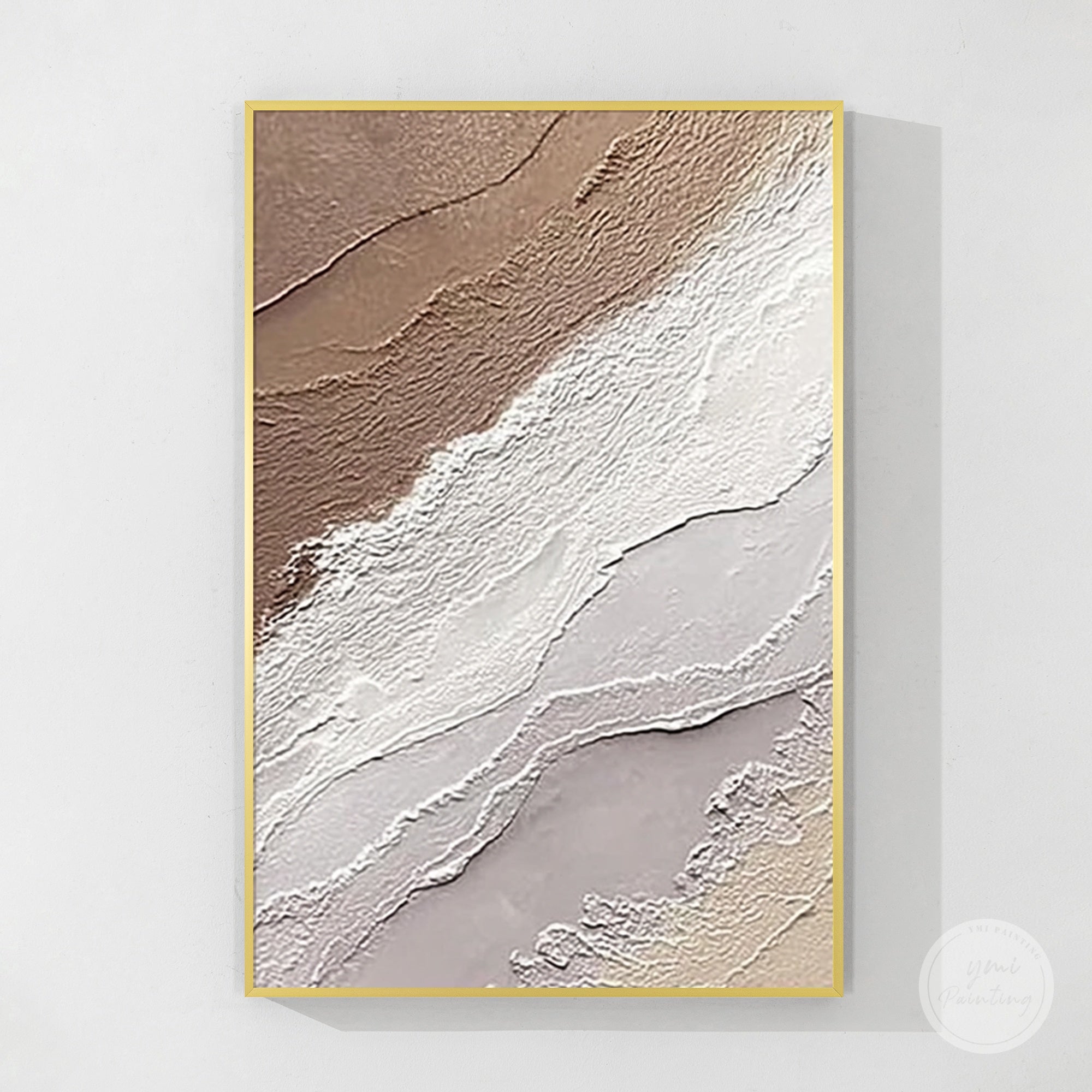 Soft neutral organic abstract wall decor