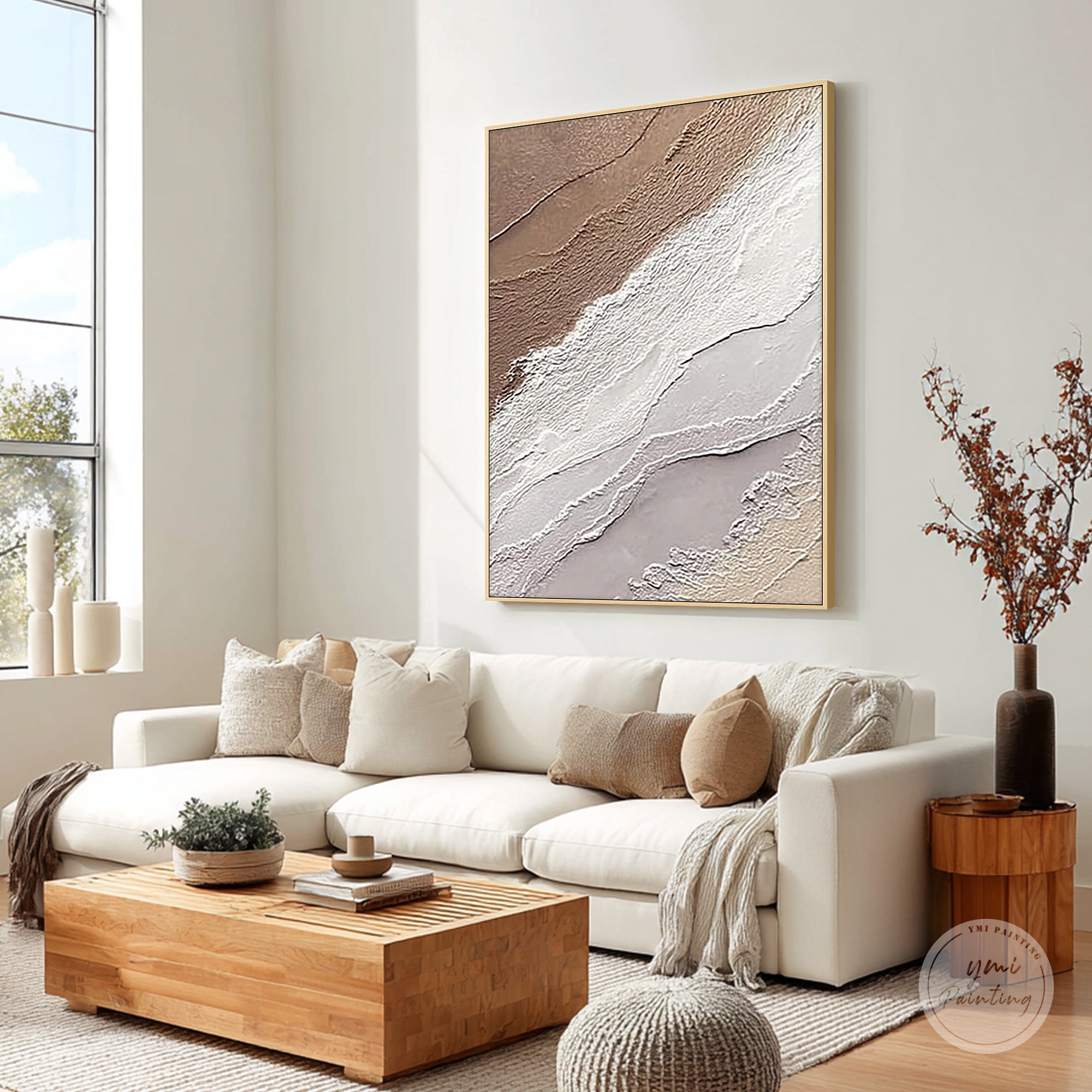 Minimalist 3D abstract wall art design