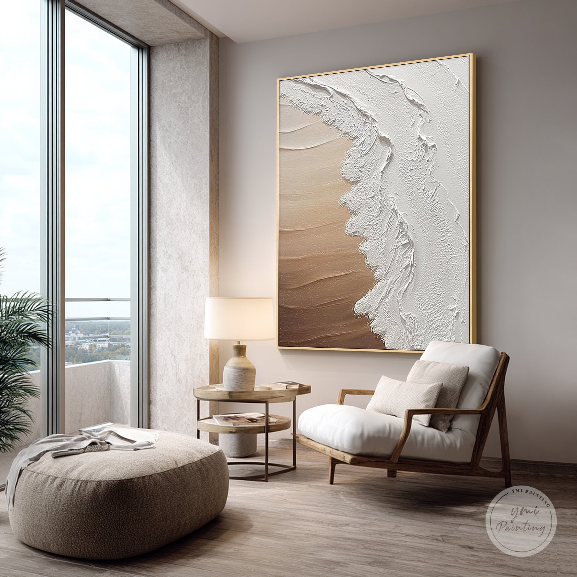 Organic textured abstract painting detail