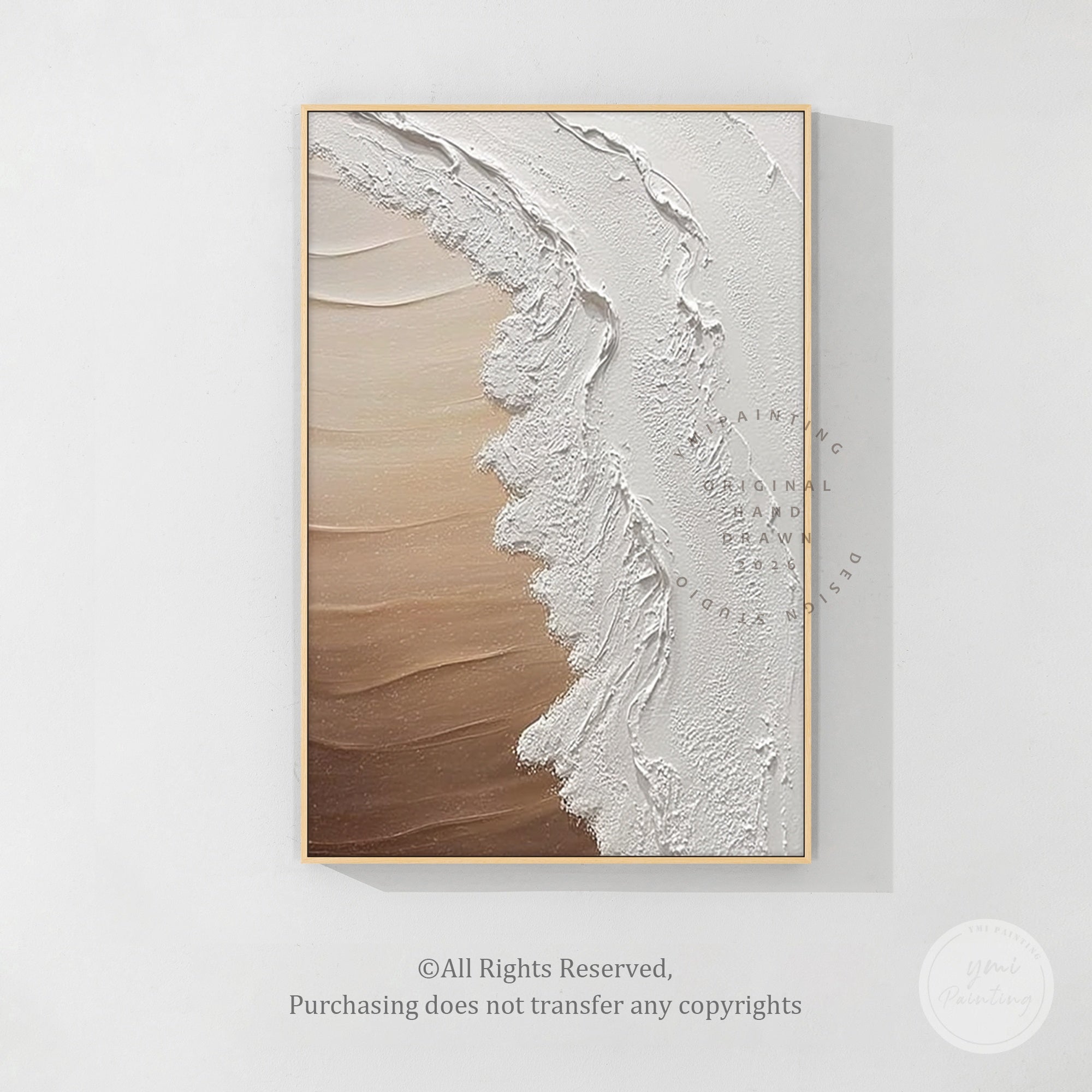 Soft neutral gradient abstract wall art