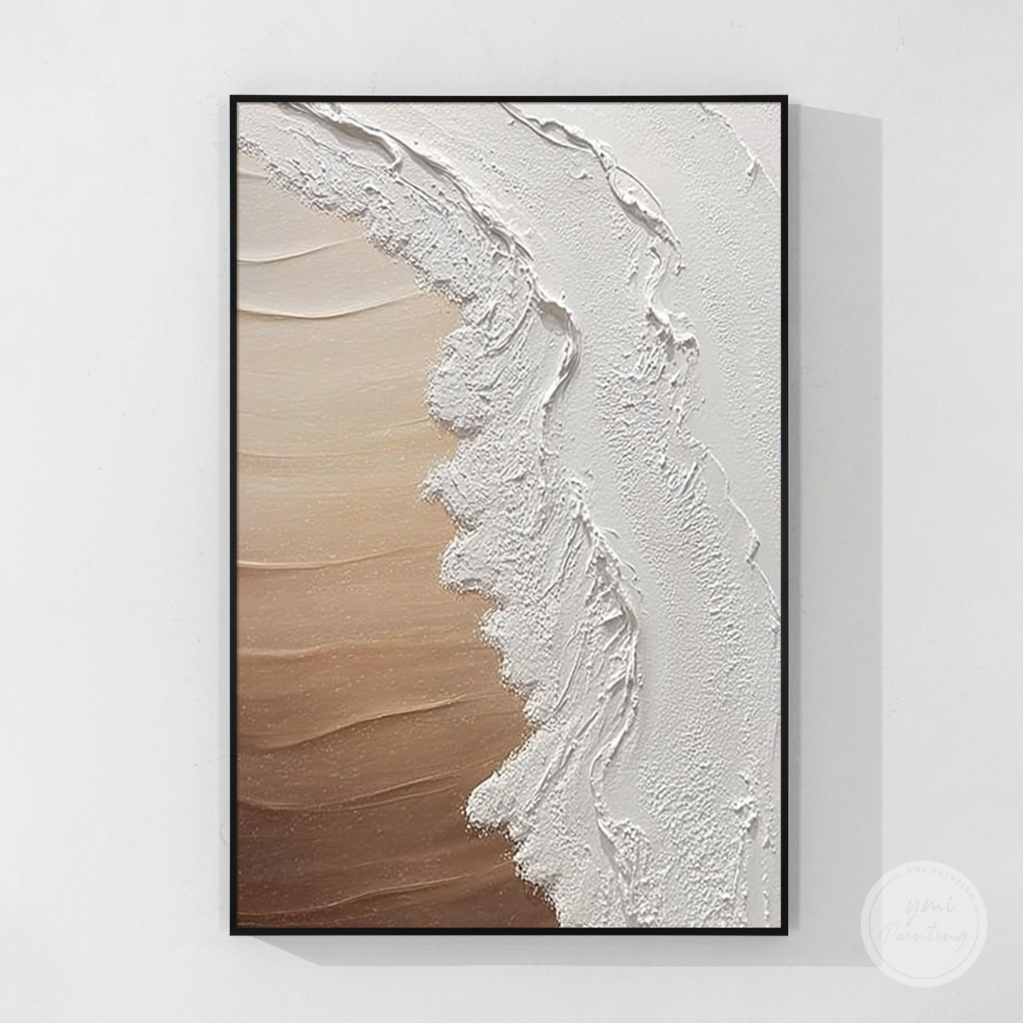 Neutral Plaster Texture Modern Artwork