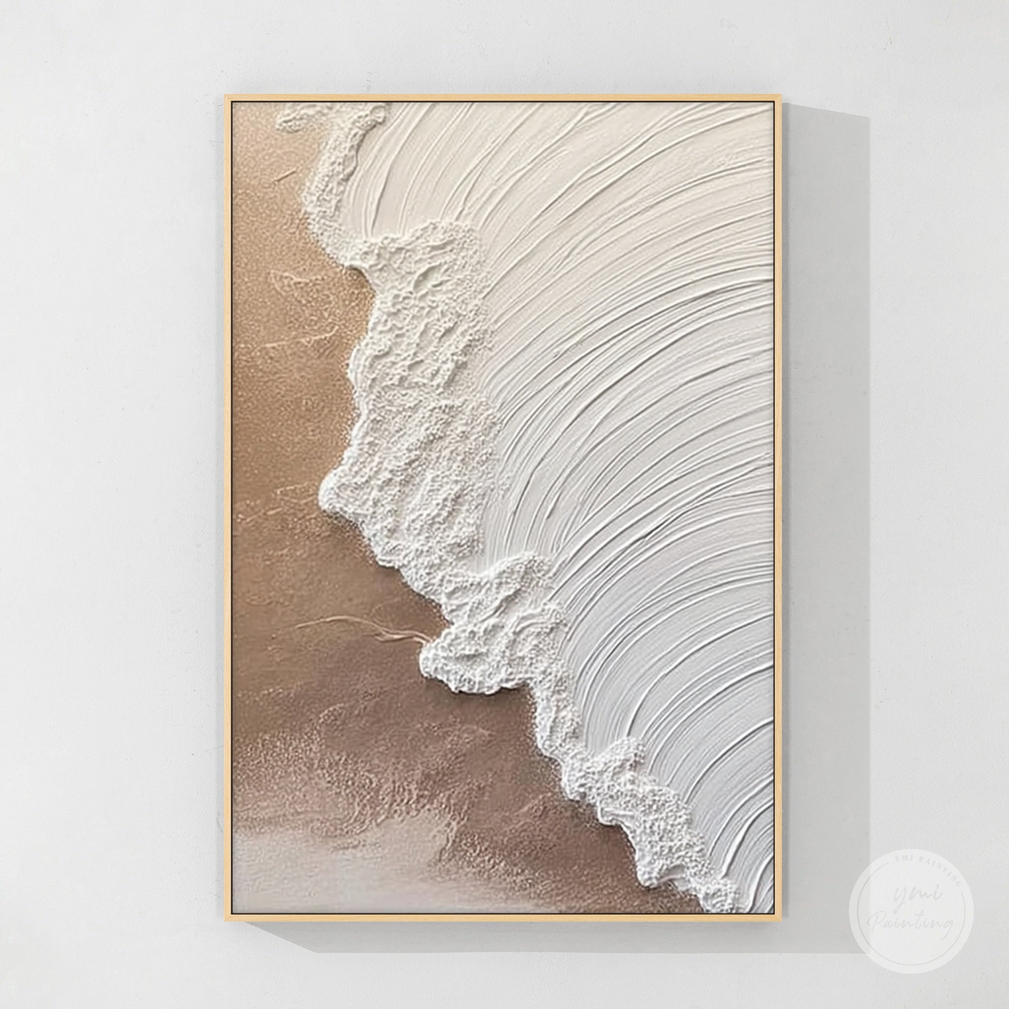 Elegant coastal wall art with natural flow