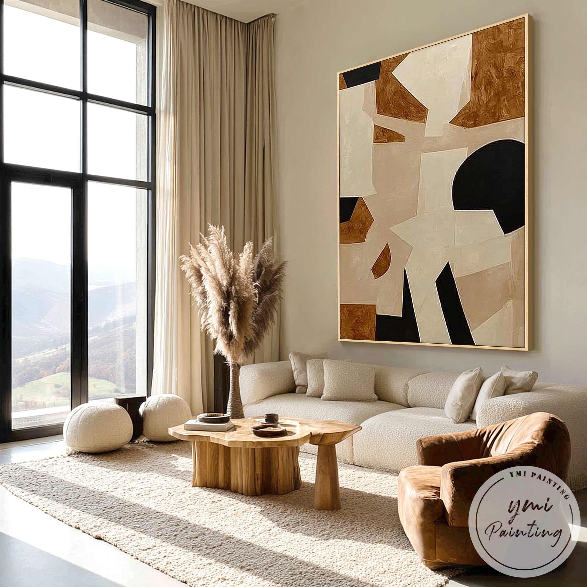 Contemporary geometric shape wall decor artwork
