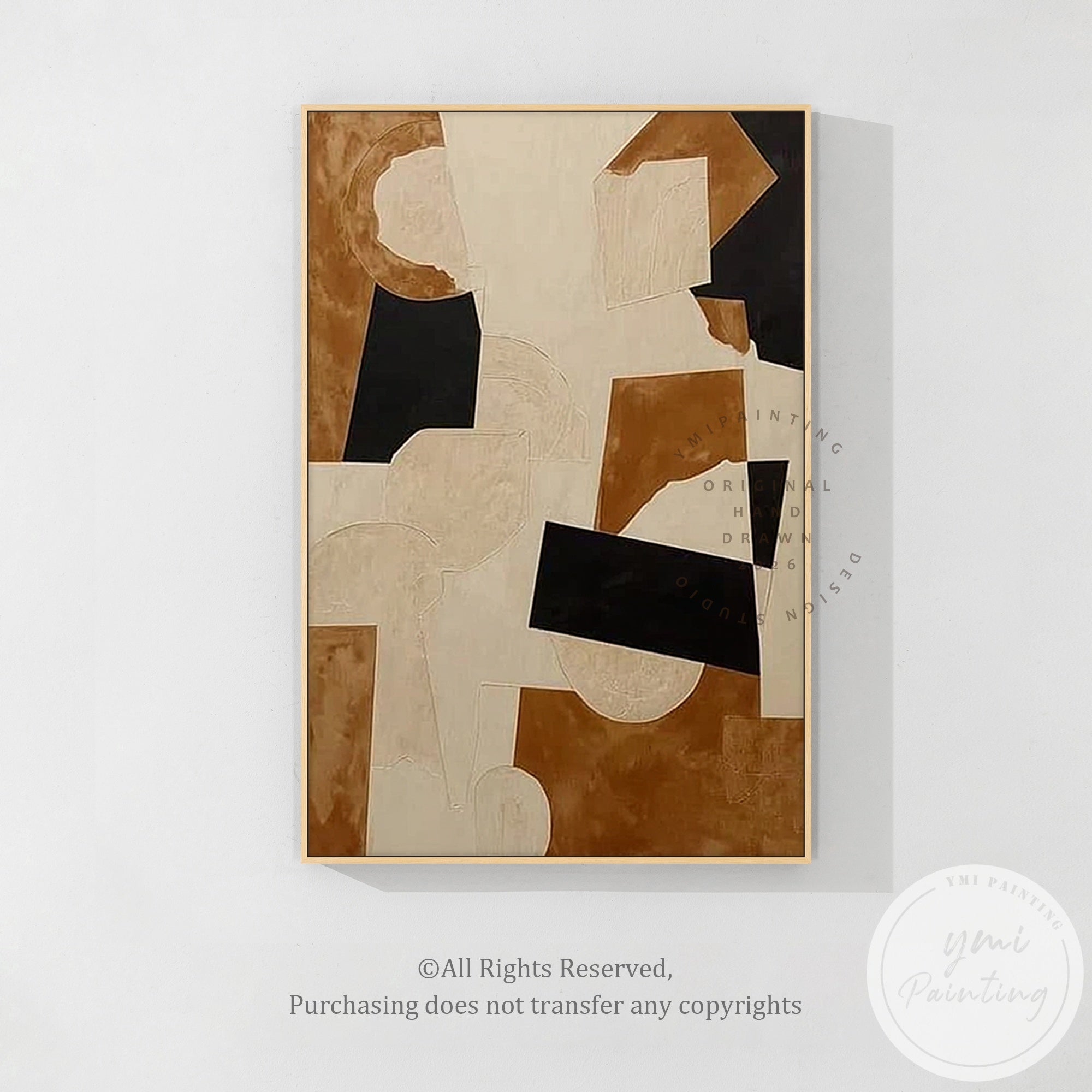 hand painted minimalist abstract canvas artwork