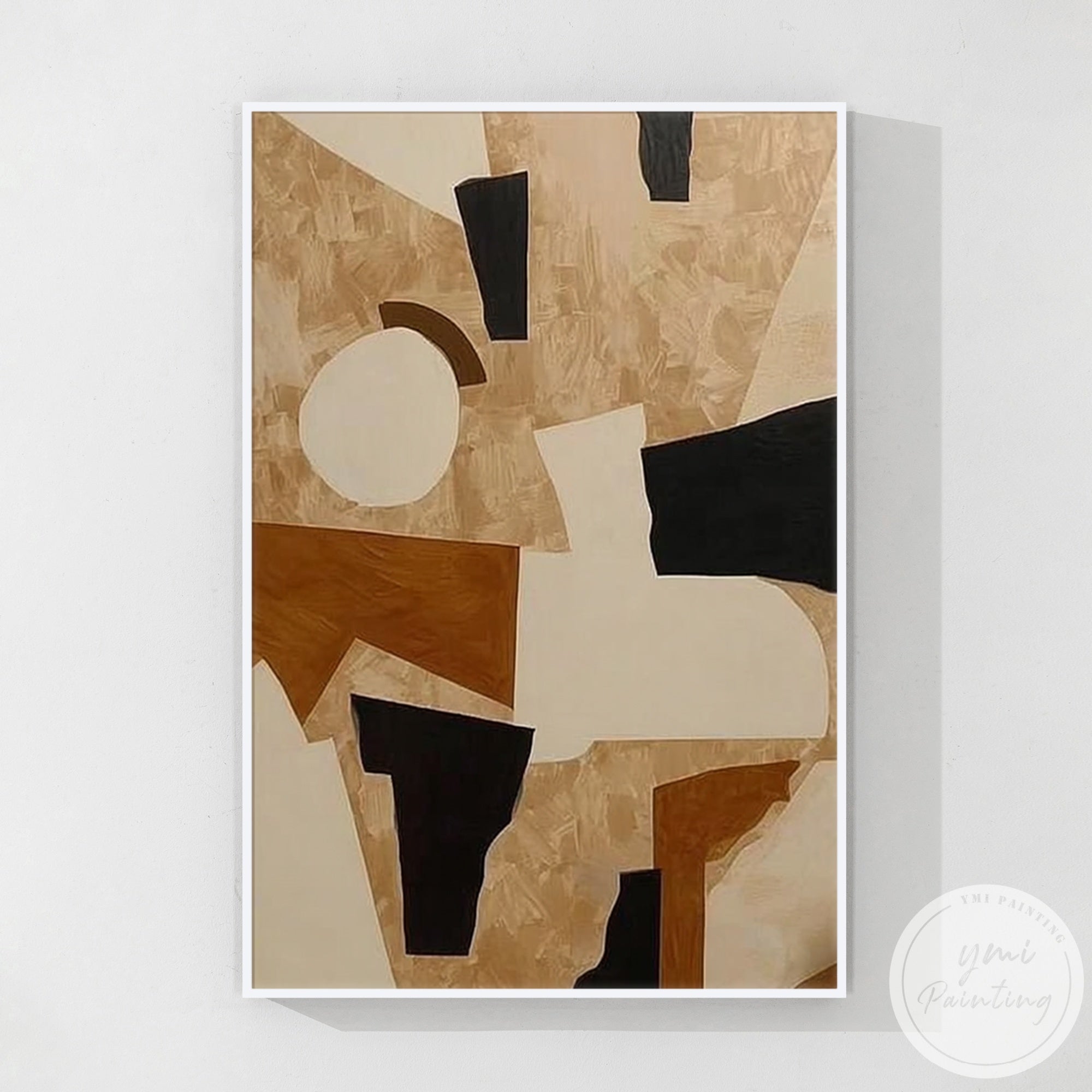 Abstract Geometric Wall Art Neutral Modern Painting