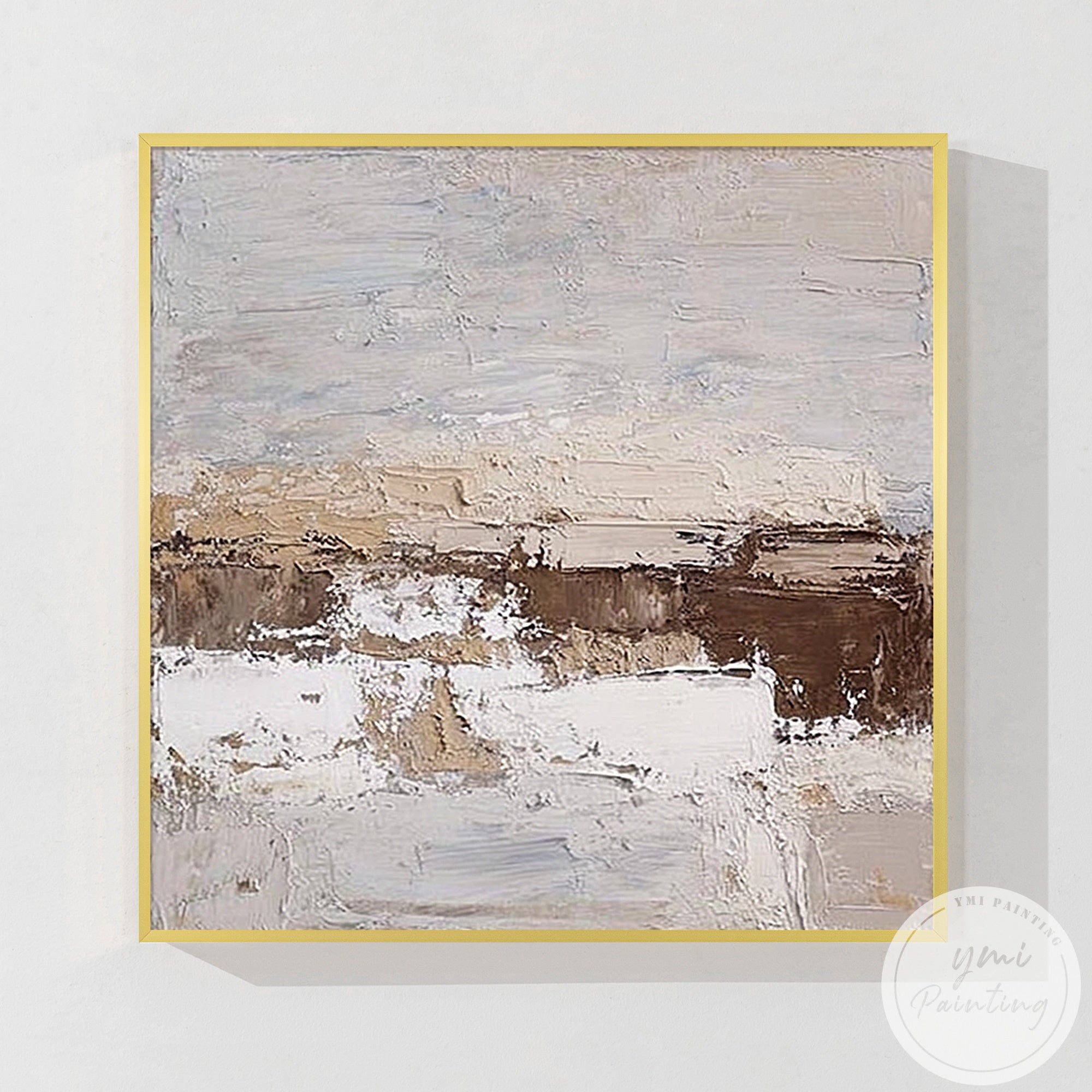 neutral minimalist landscape painting