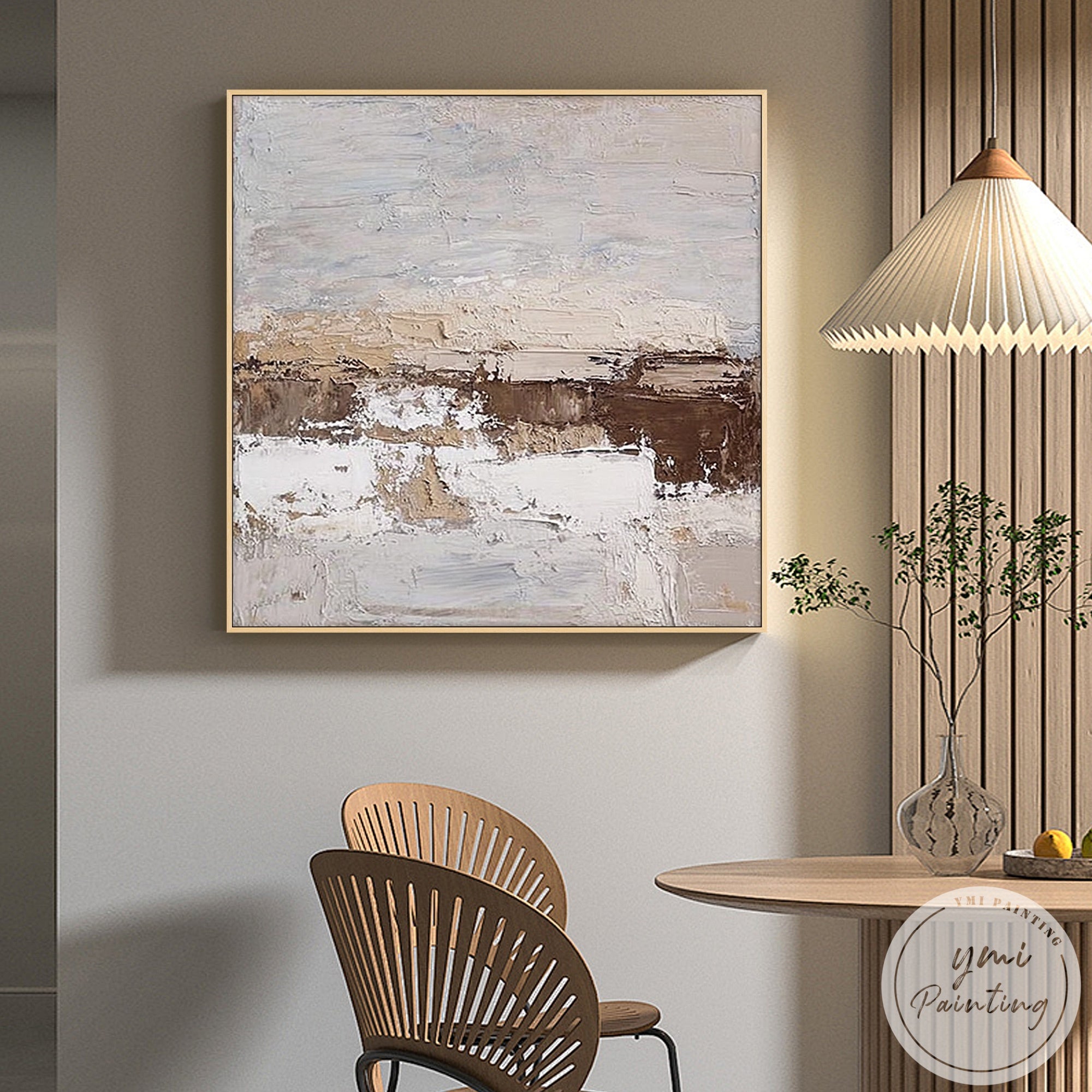 modern textured landscape wall art