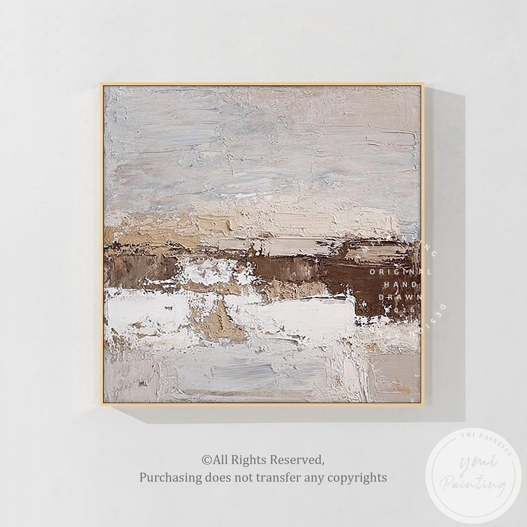 textured abstract horizon wall art