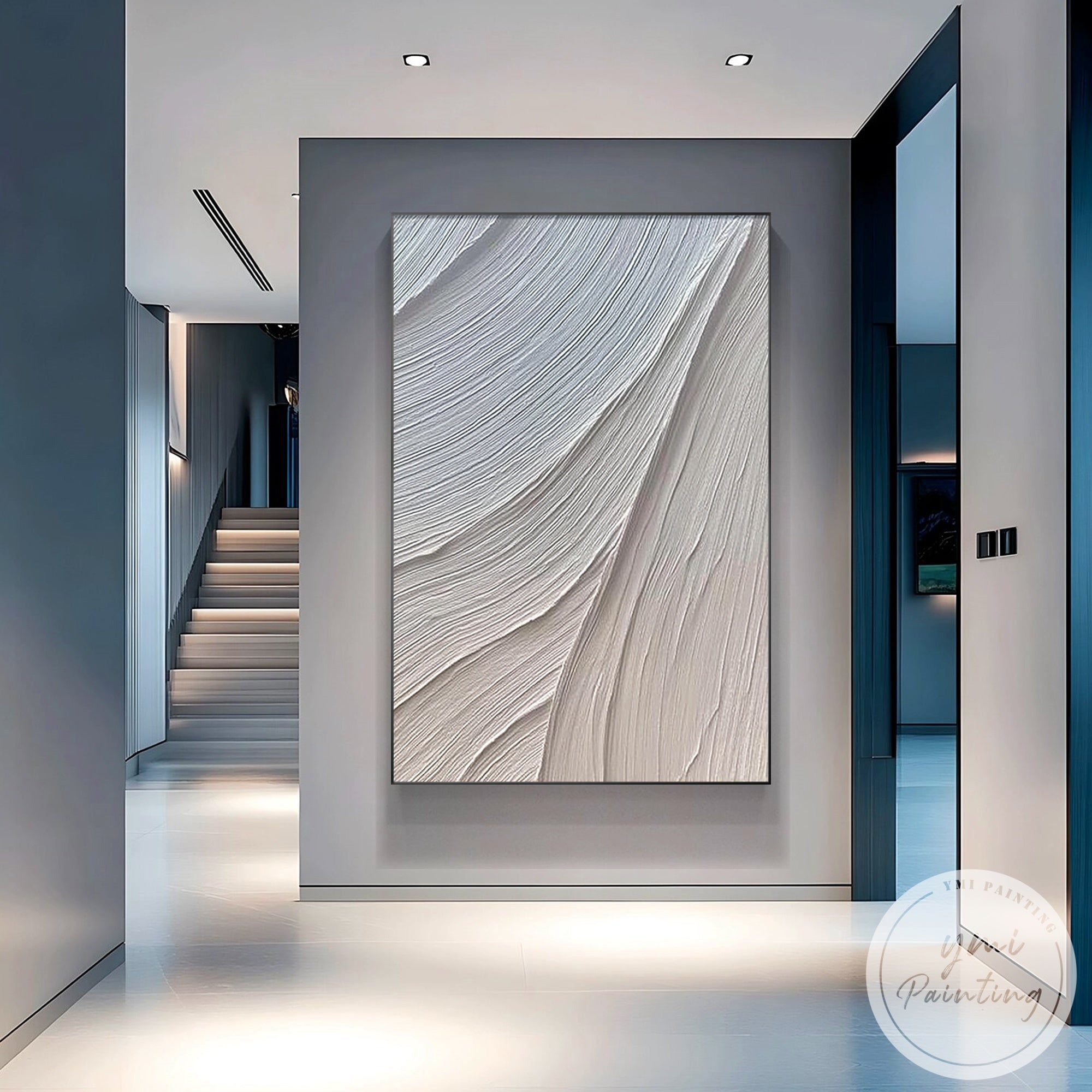 modern neutral abstract textured artwork