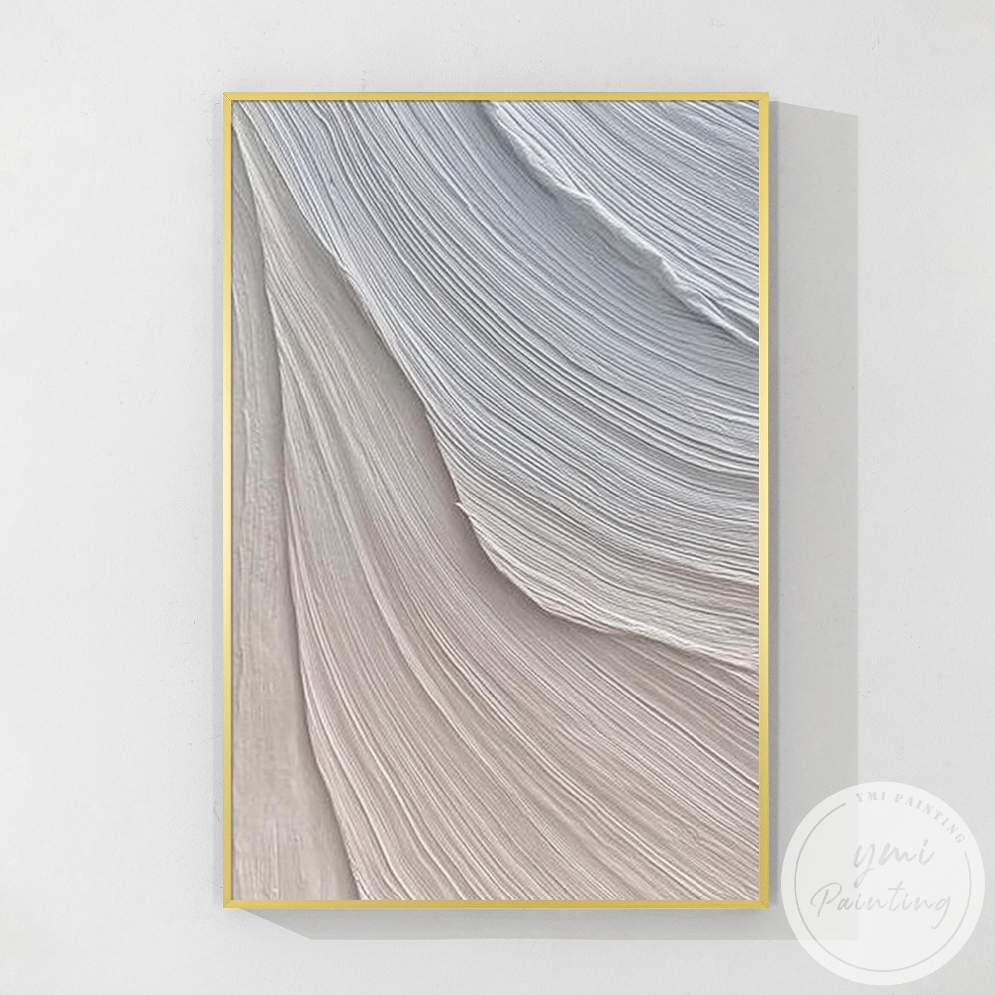 abstract beige relief style wall art