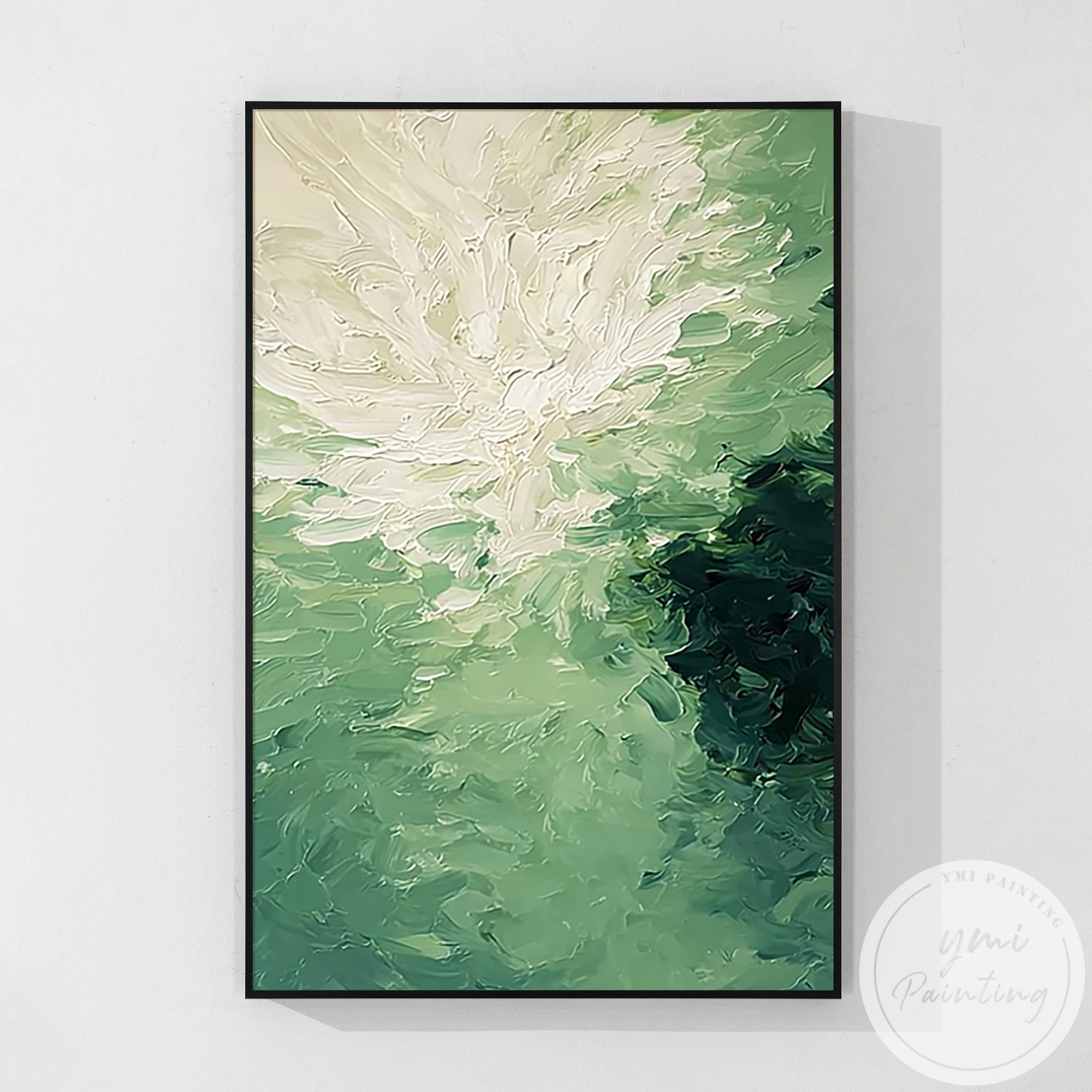 Green Abstract Texture Wall Art Canvas