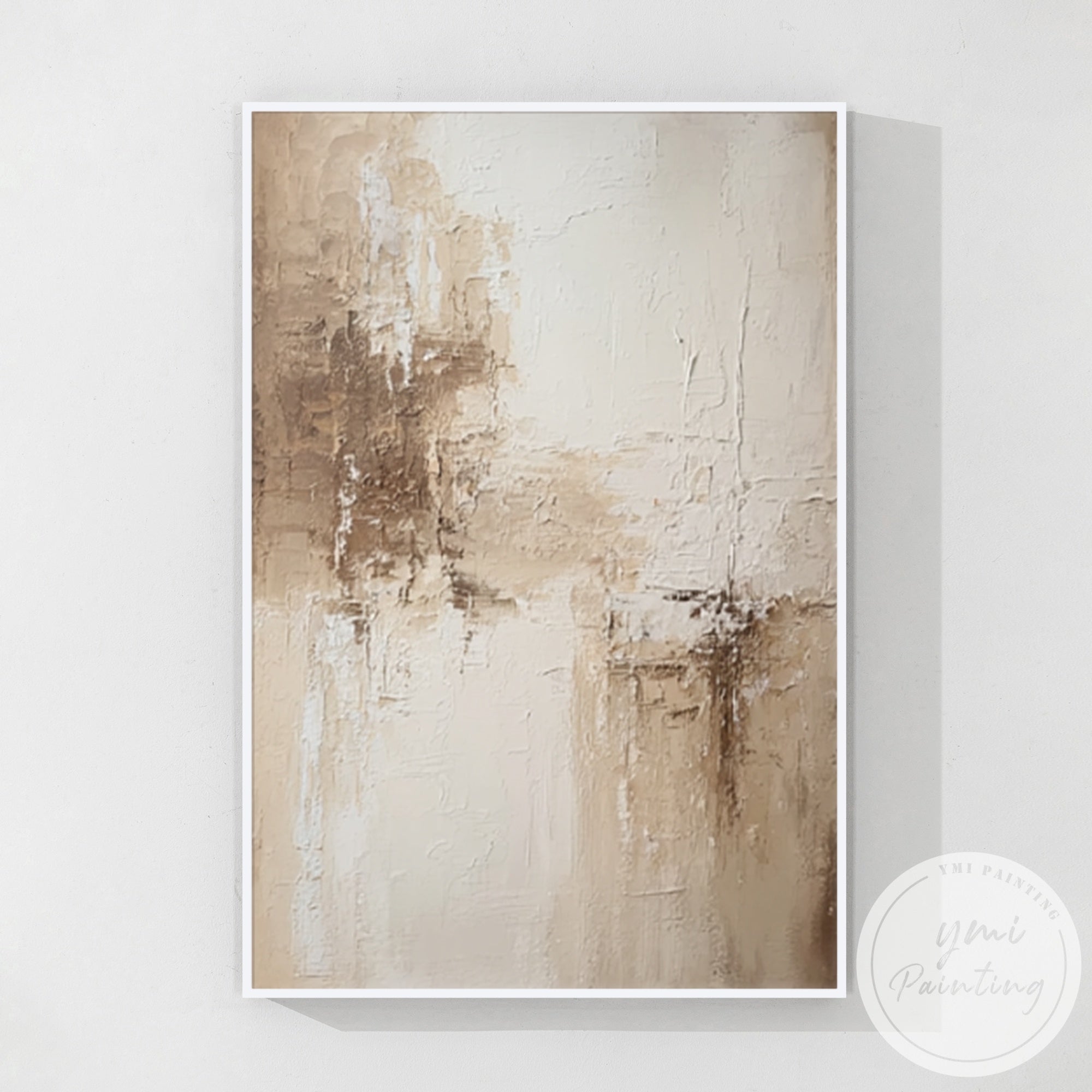 Vertical abstract wall art with textured surface detail