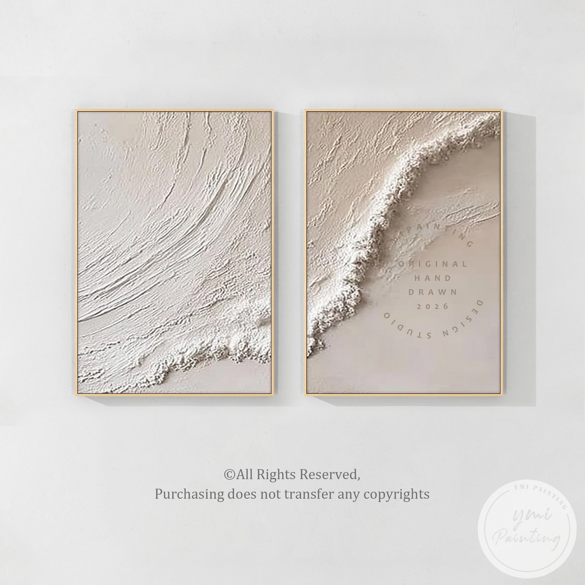 contemporary textured wall art set soft neutral palette