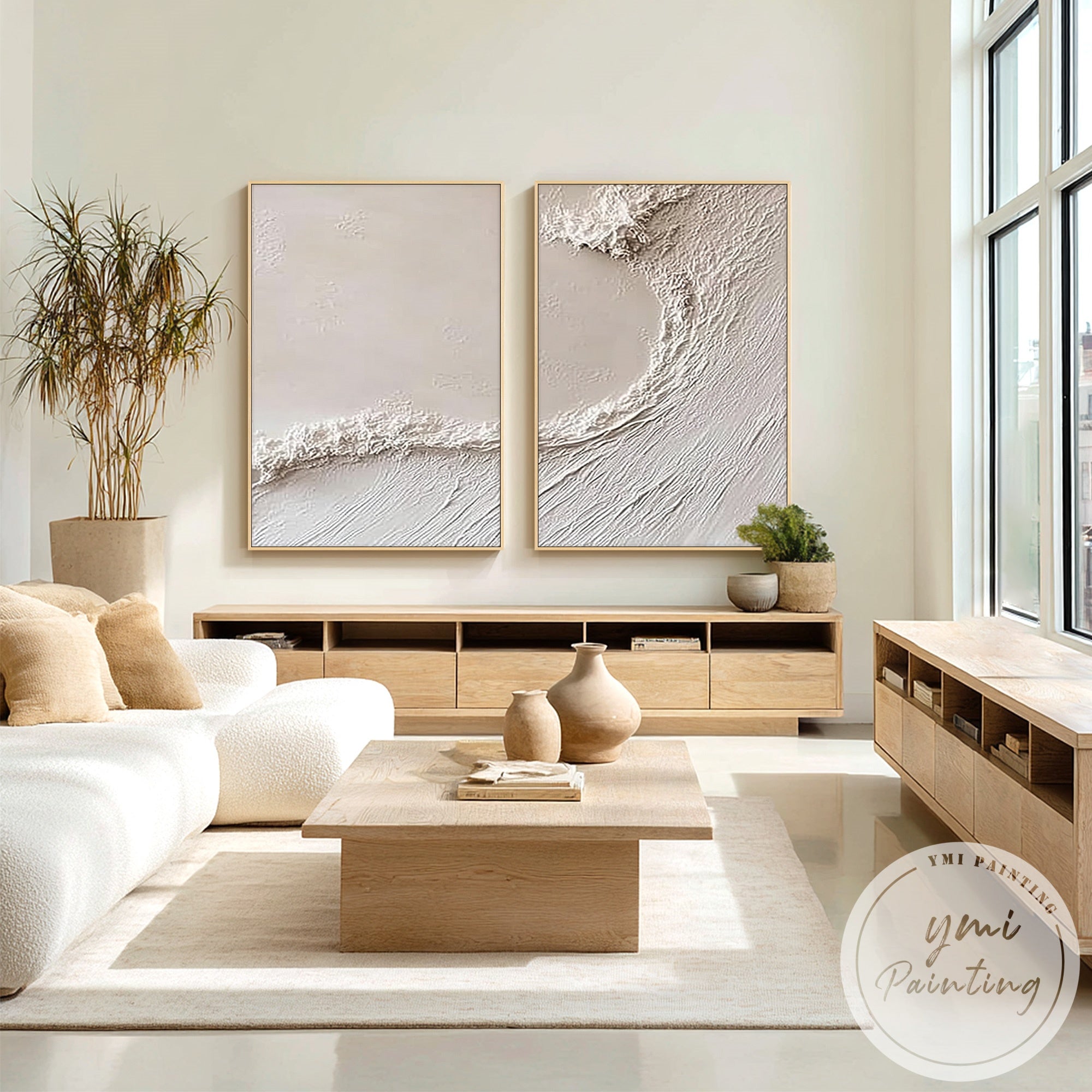 modern minimalist ocean wave abstract artwork
