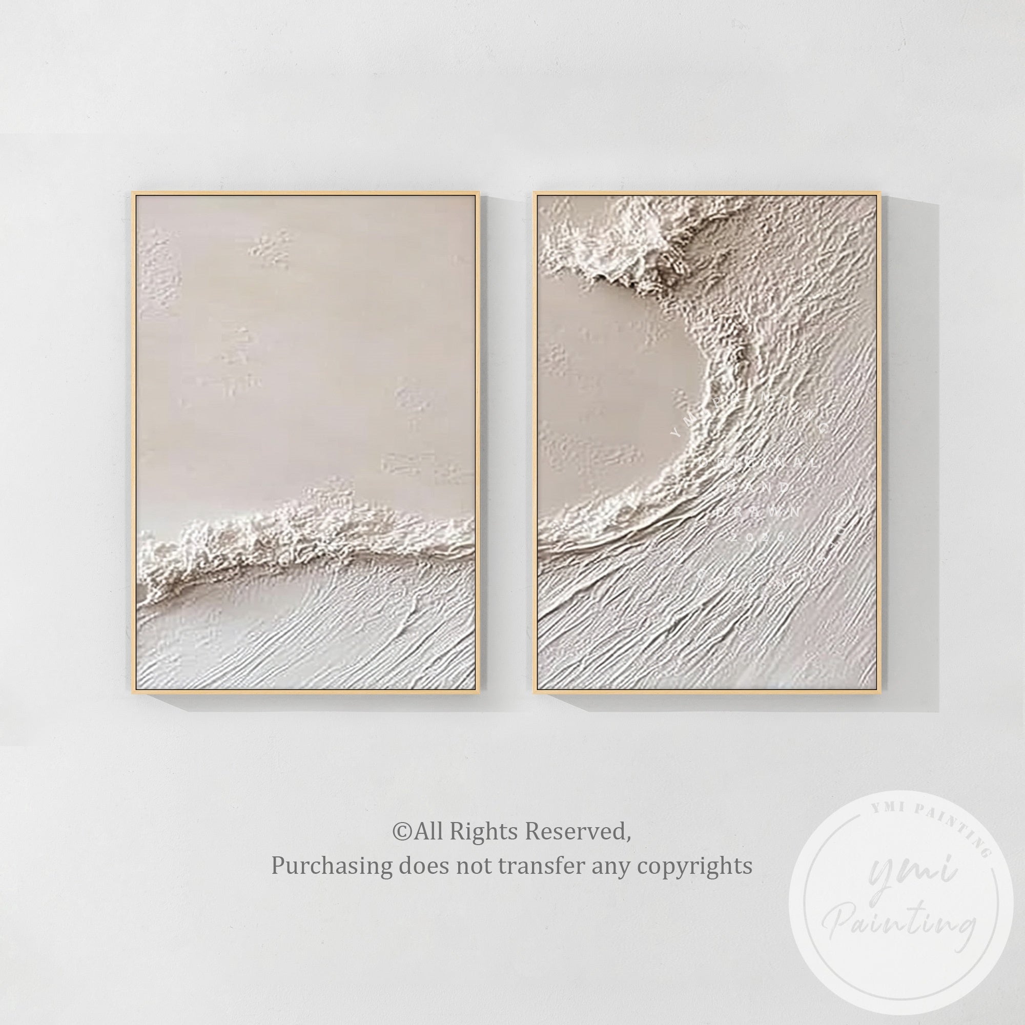 textured coastal wave canvas modern decor