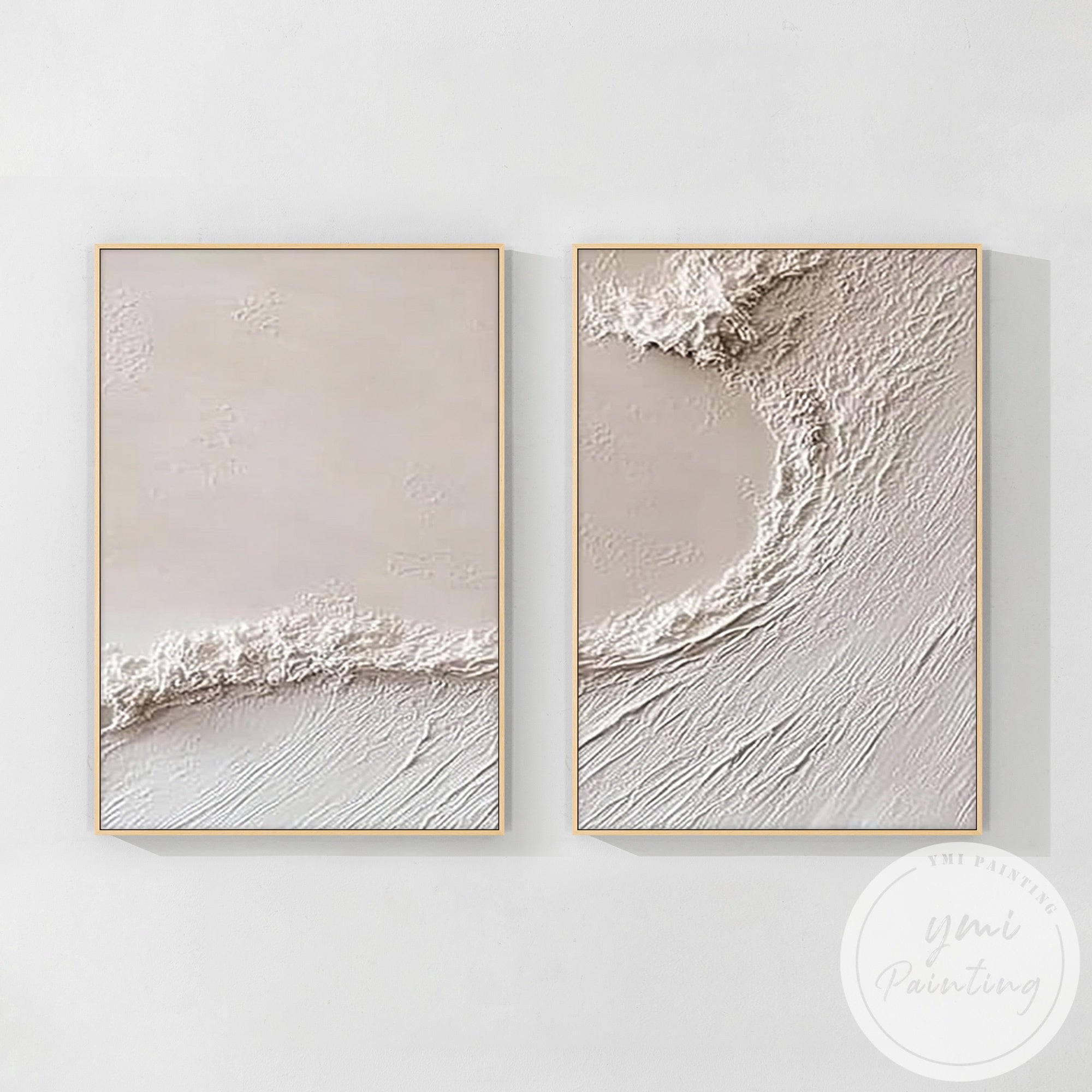 abstract ocean texture wall art neutral design