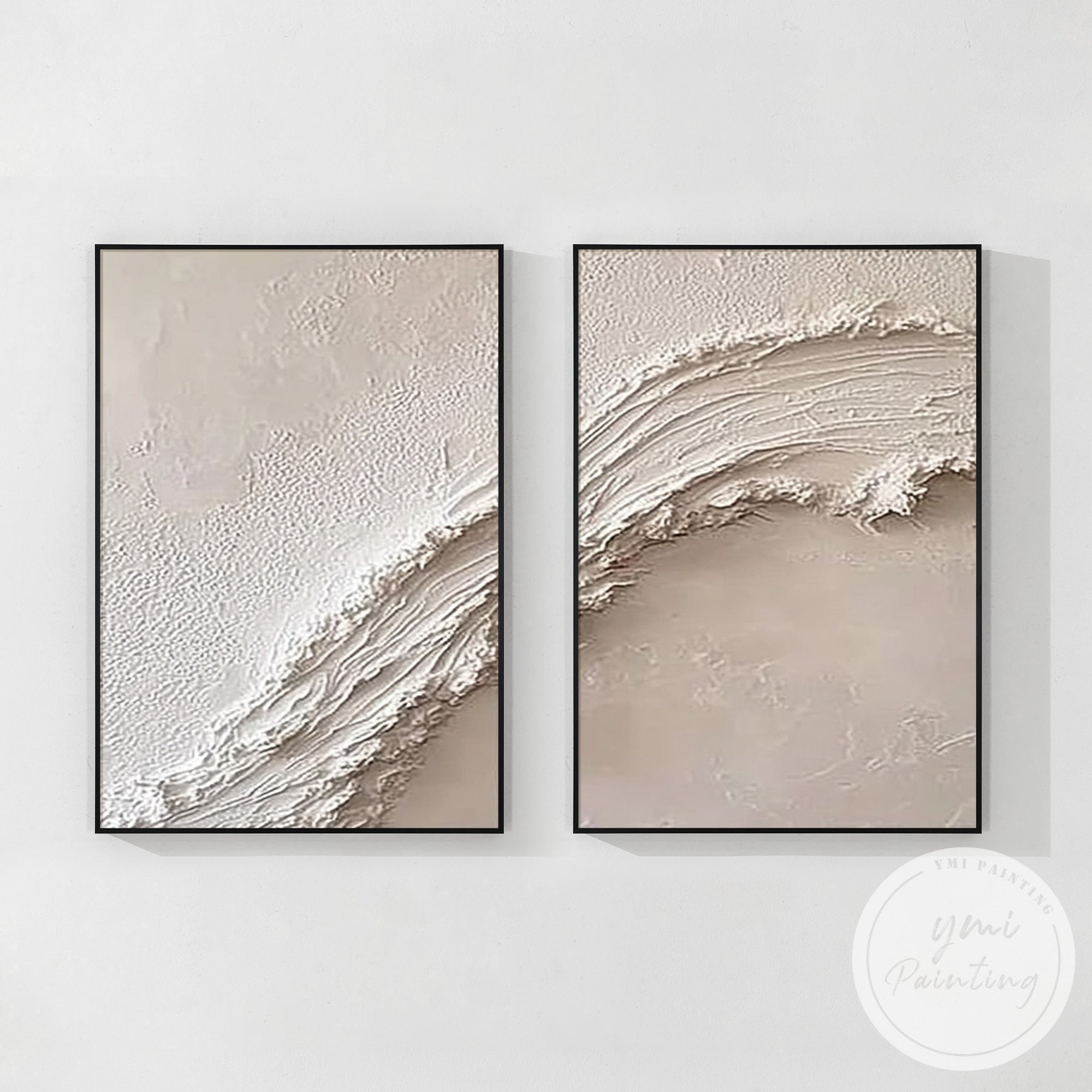 beige ocean abstract canvas modern decor