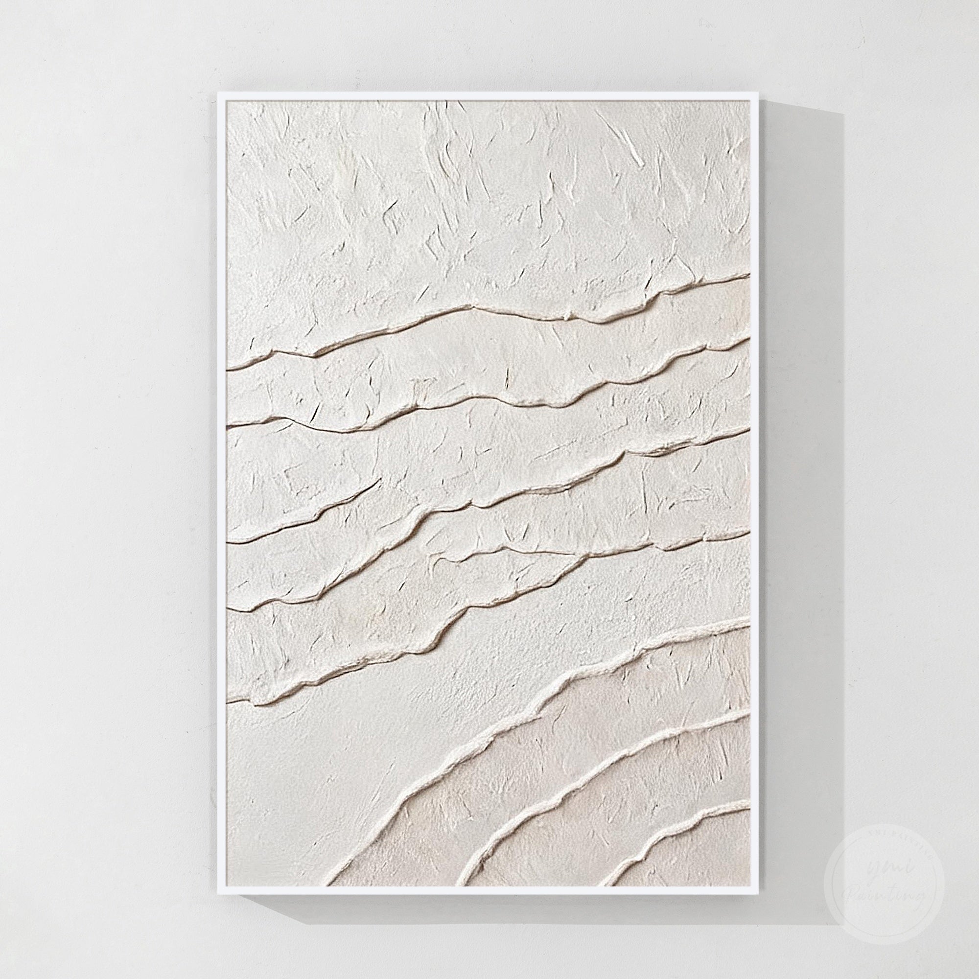 Contemporary minimalist abstract painting with tactile texture