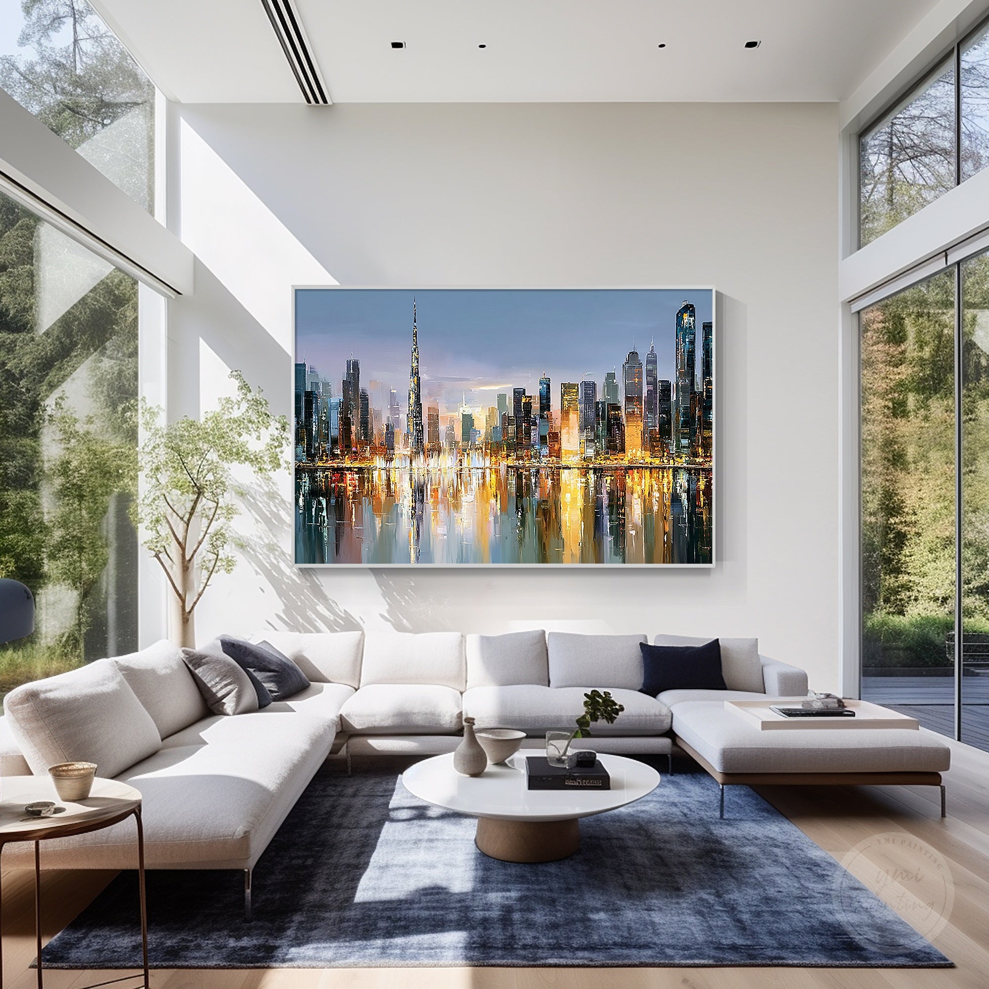 Modern Burj Khalifa cityscape painting artwork
