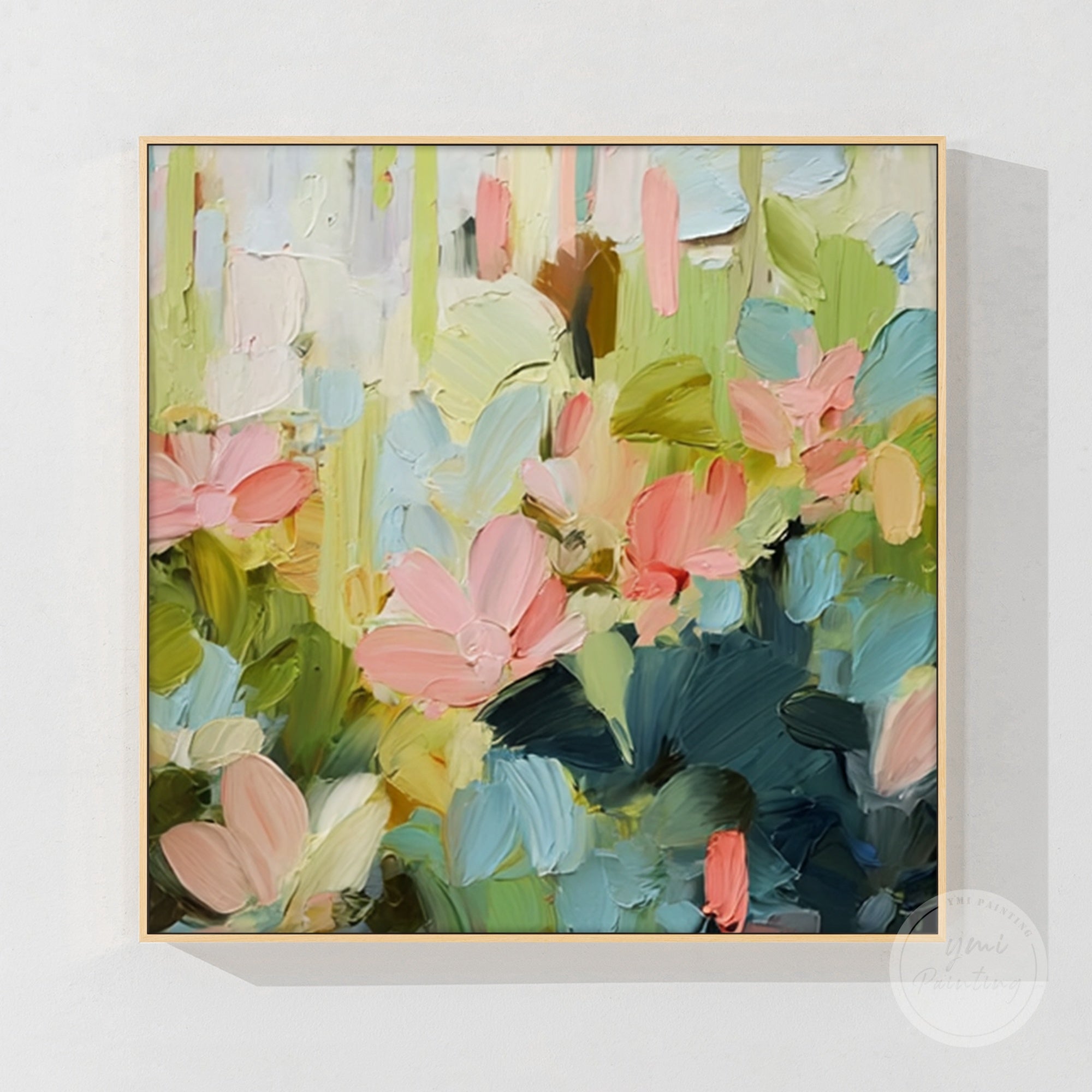 Large floral canvas with rich textures, adding depth and beauty to your living space.