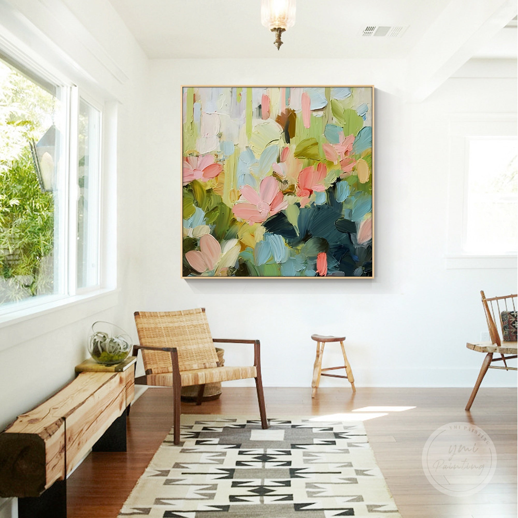 Stunning flower wall art with detailed texture and vivid color, perfect for contemporary spaces.