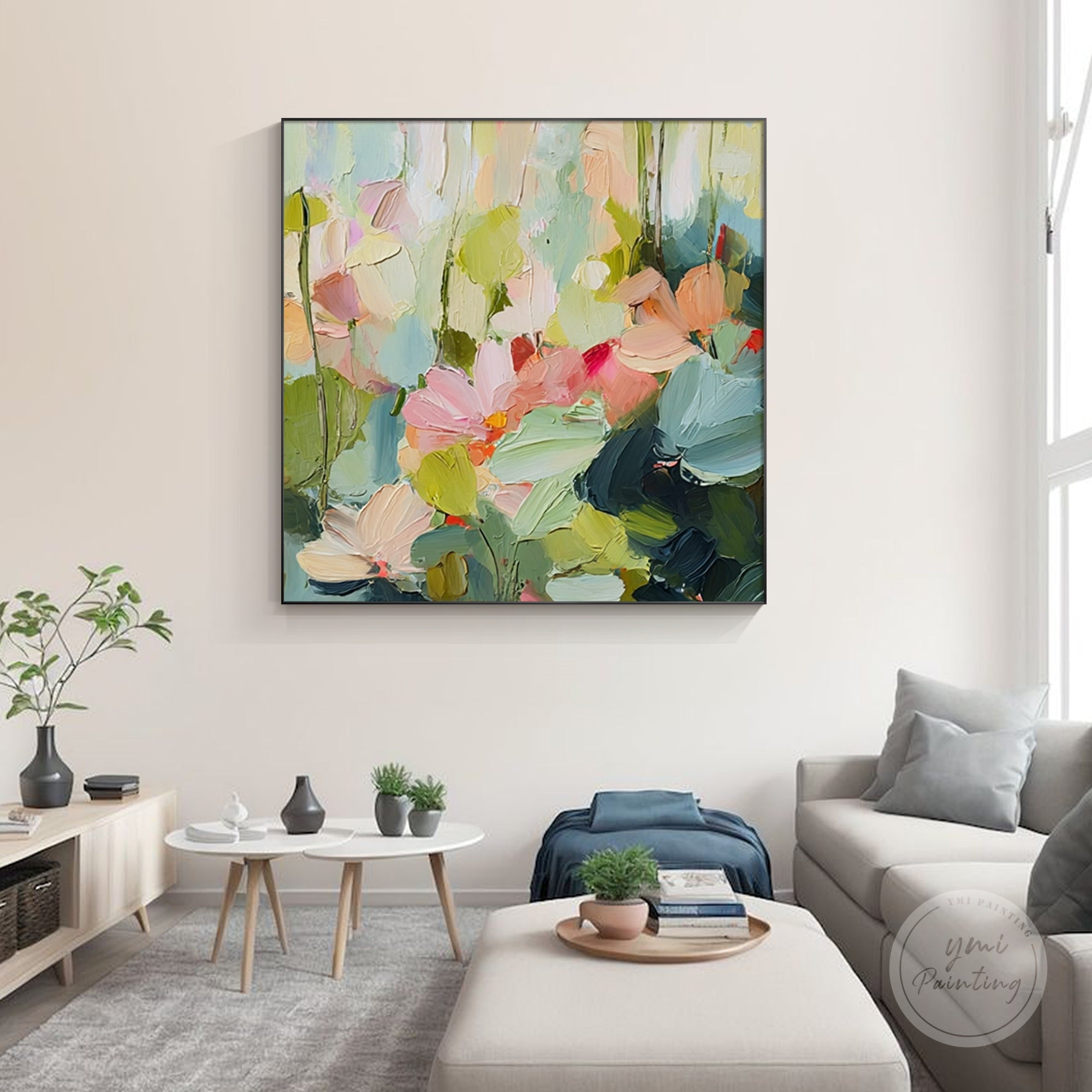 Vibrant flower art with rich textures and vivid colors, perfect for adding charm.