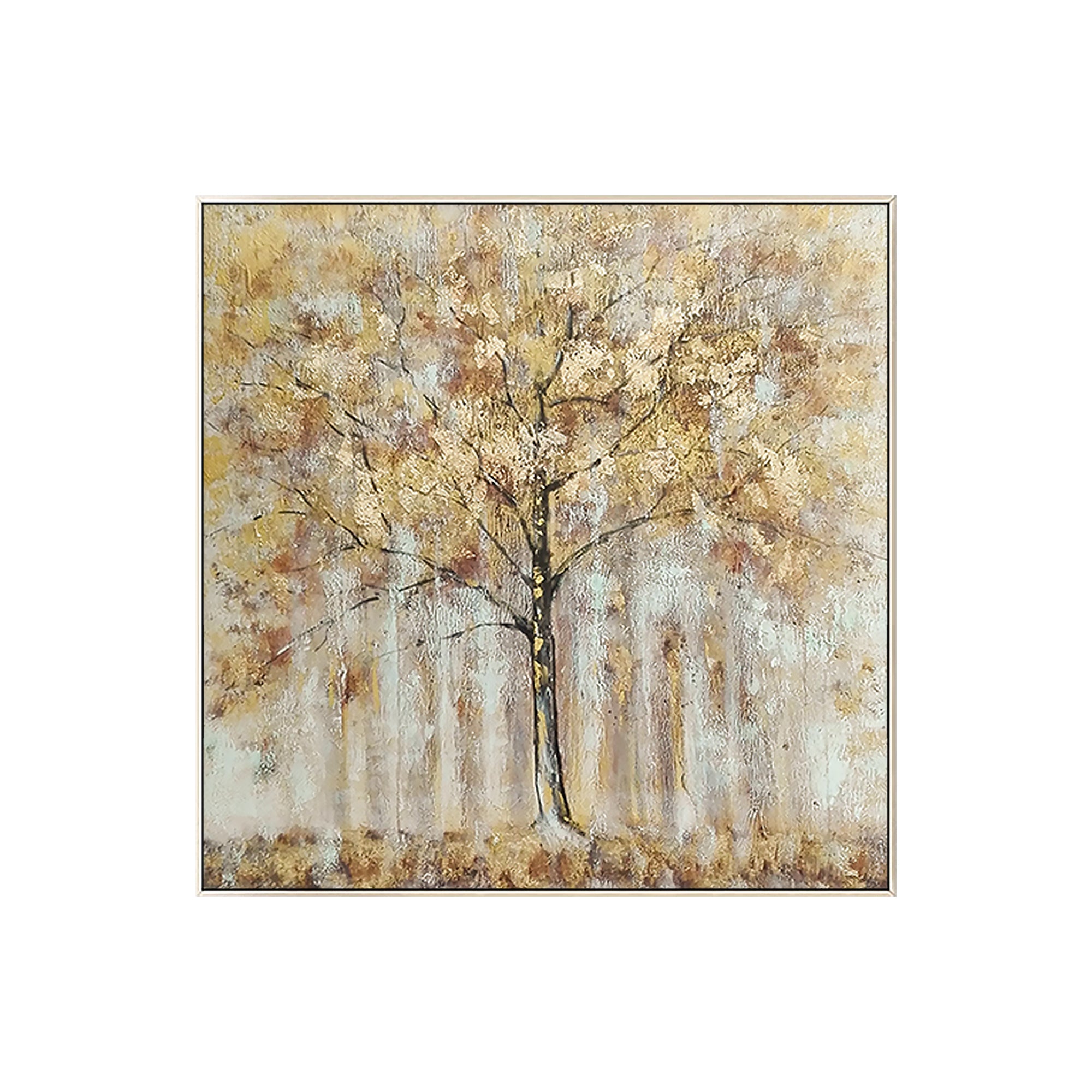 Abstrakte beige Landschaft Wandkunst