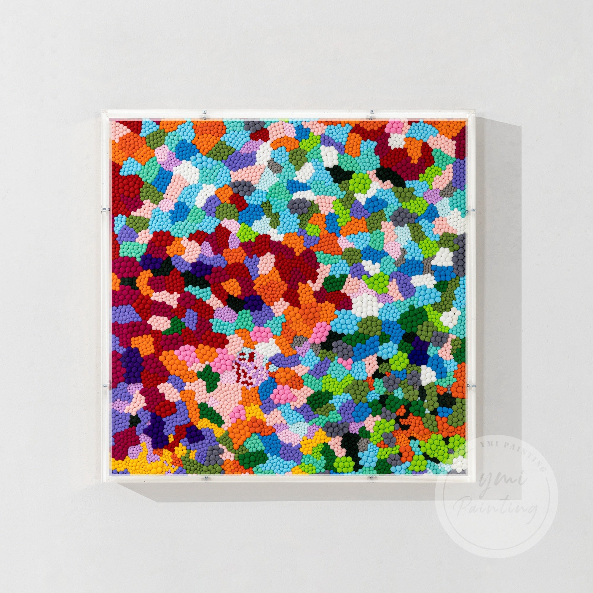 Handcrafted Colorful Pom-Pom Wall Art
