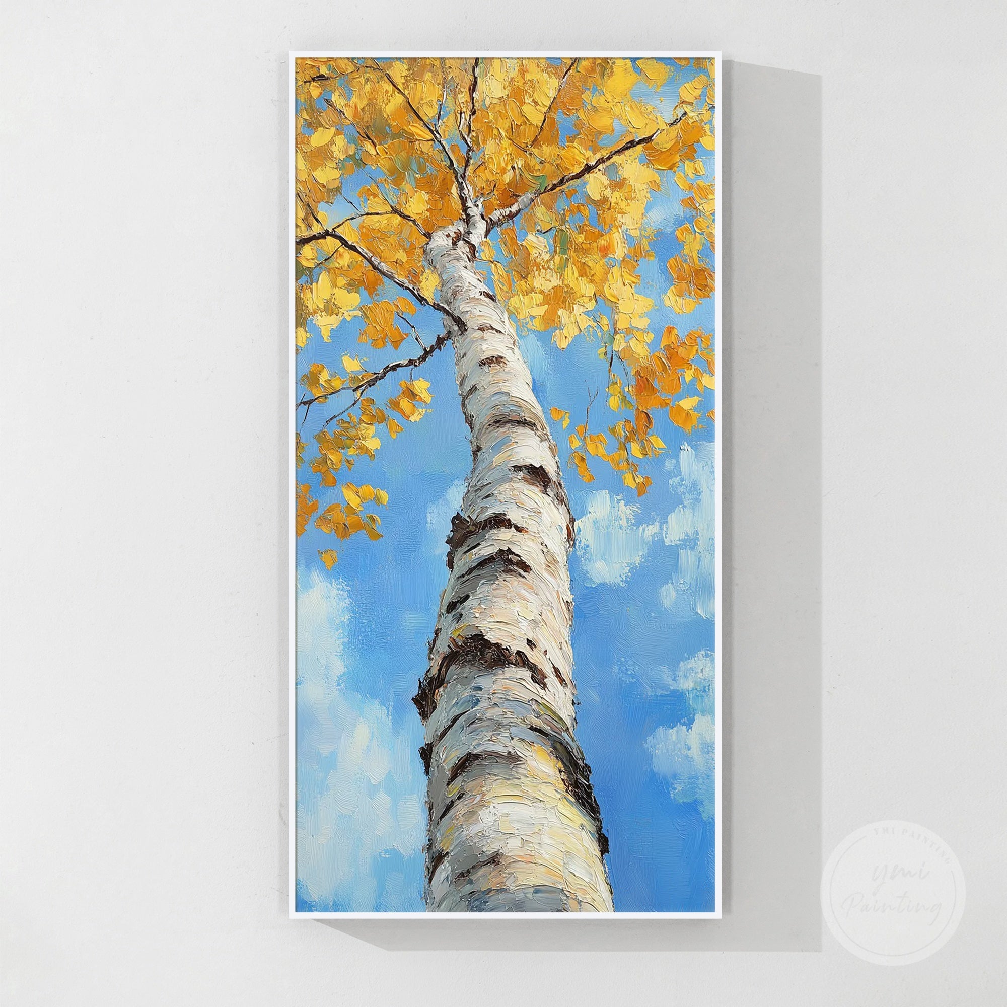 Fall landscape acrylic painting, adding seasonal beauty and elegance to your home.