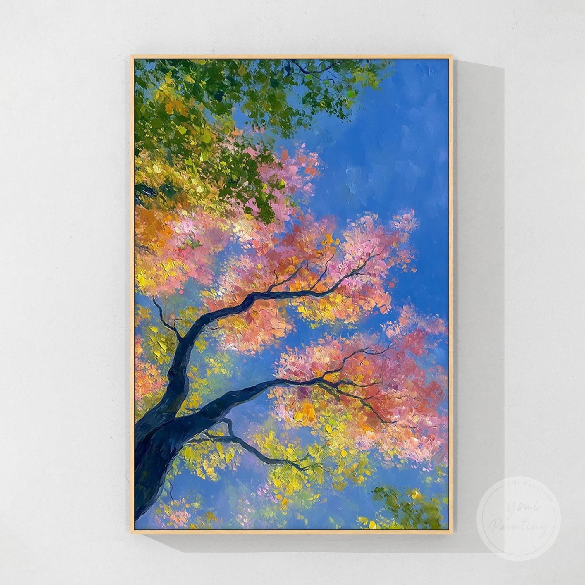 Handcrafted impressionist fall wall décor for living room or bedroom