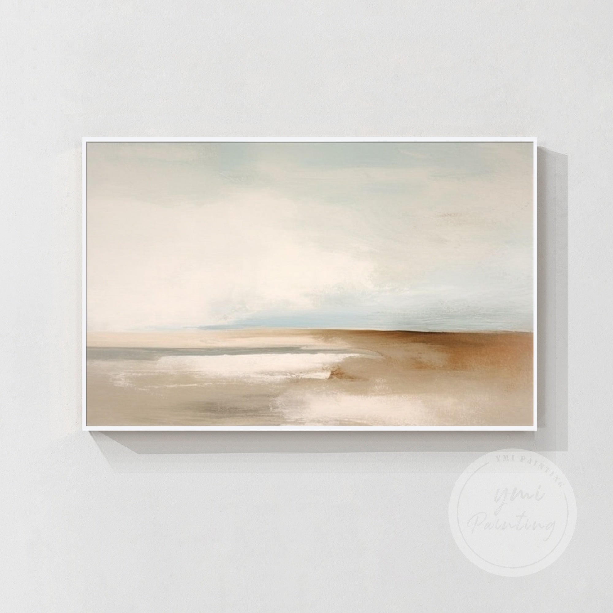 Modern Minimalist Framed Art for Living Rooms or Offices in a white frame