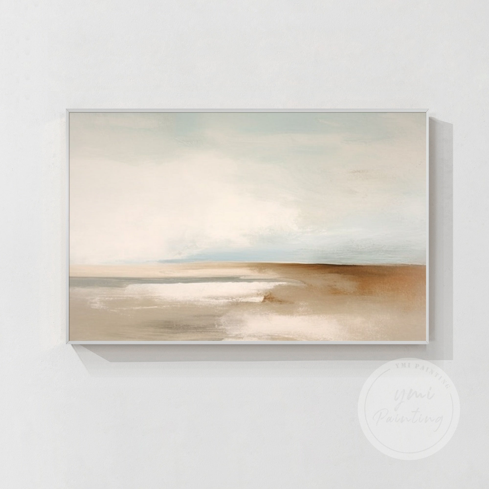 Modern Minimalist Framed Art for Living Rooms or Offices in a silver frame