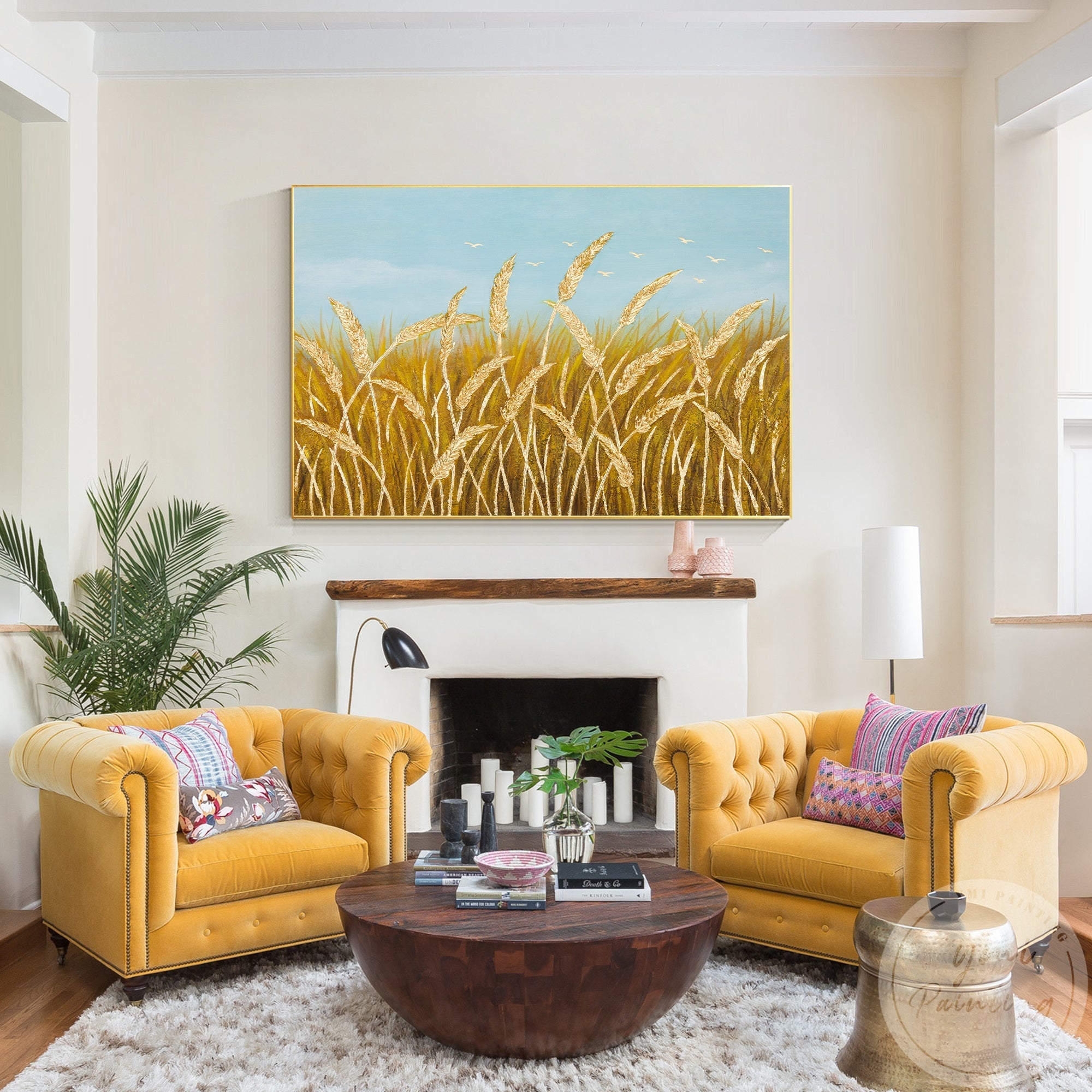 Bring the beauty of autumn into your home with this nature-inspired artwork, perfect for creating a cozy atmosphere in contemporary living spaces.