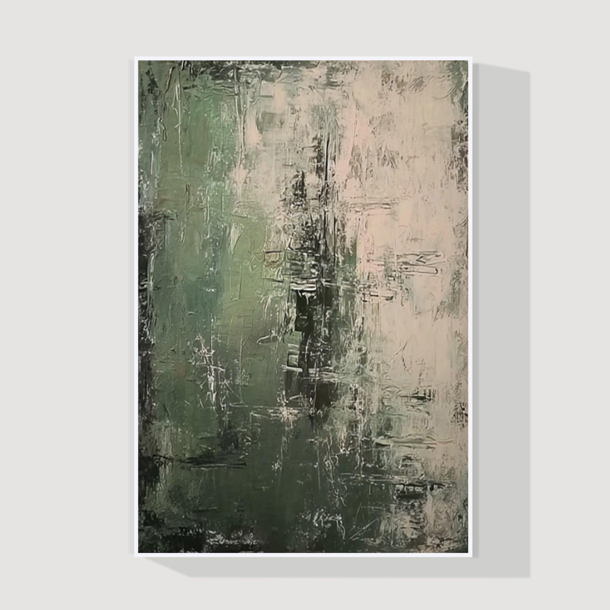 peinture abstraite verte originale sur toile