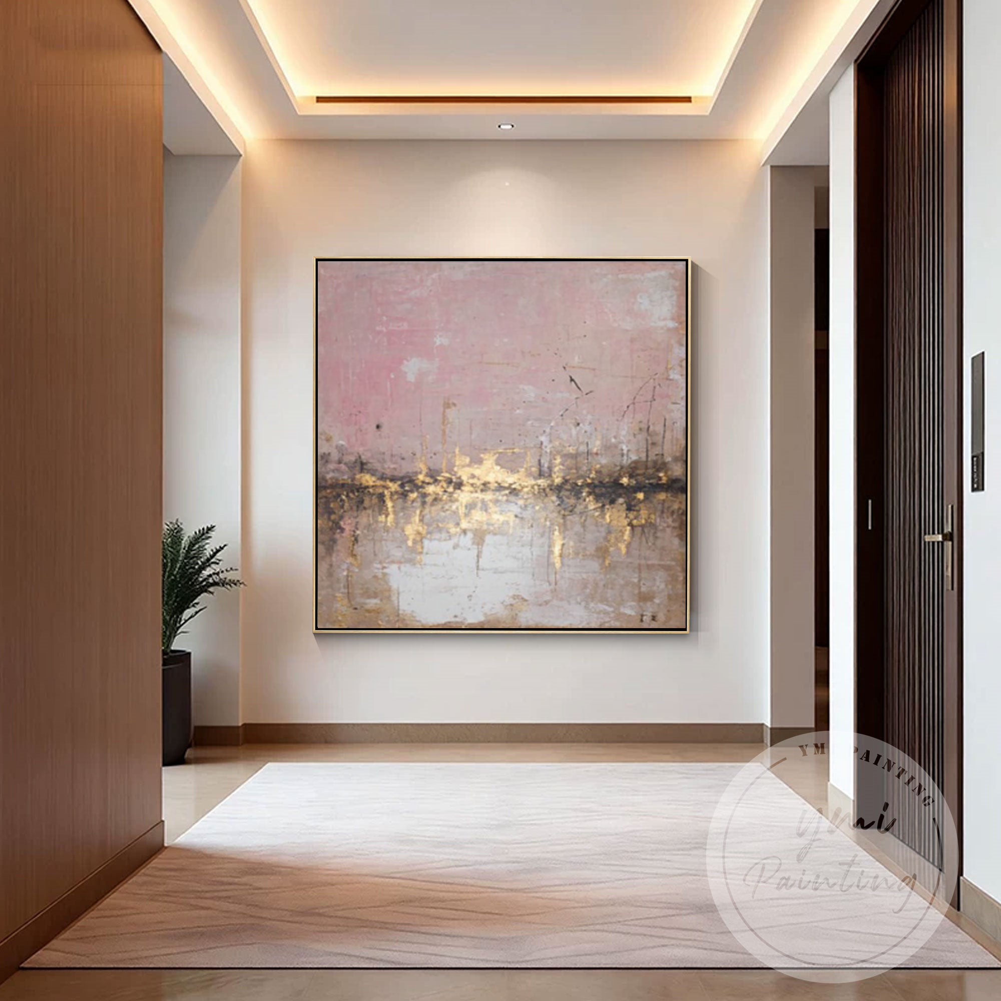 Modern minimalist cityscape wall art for home interior decor