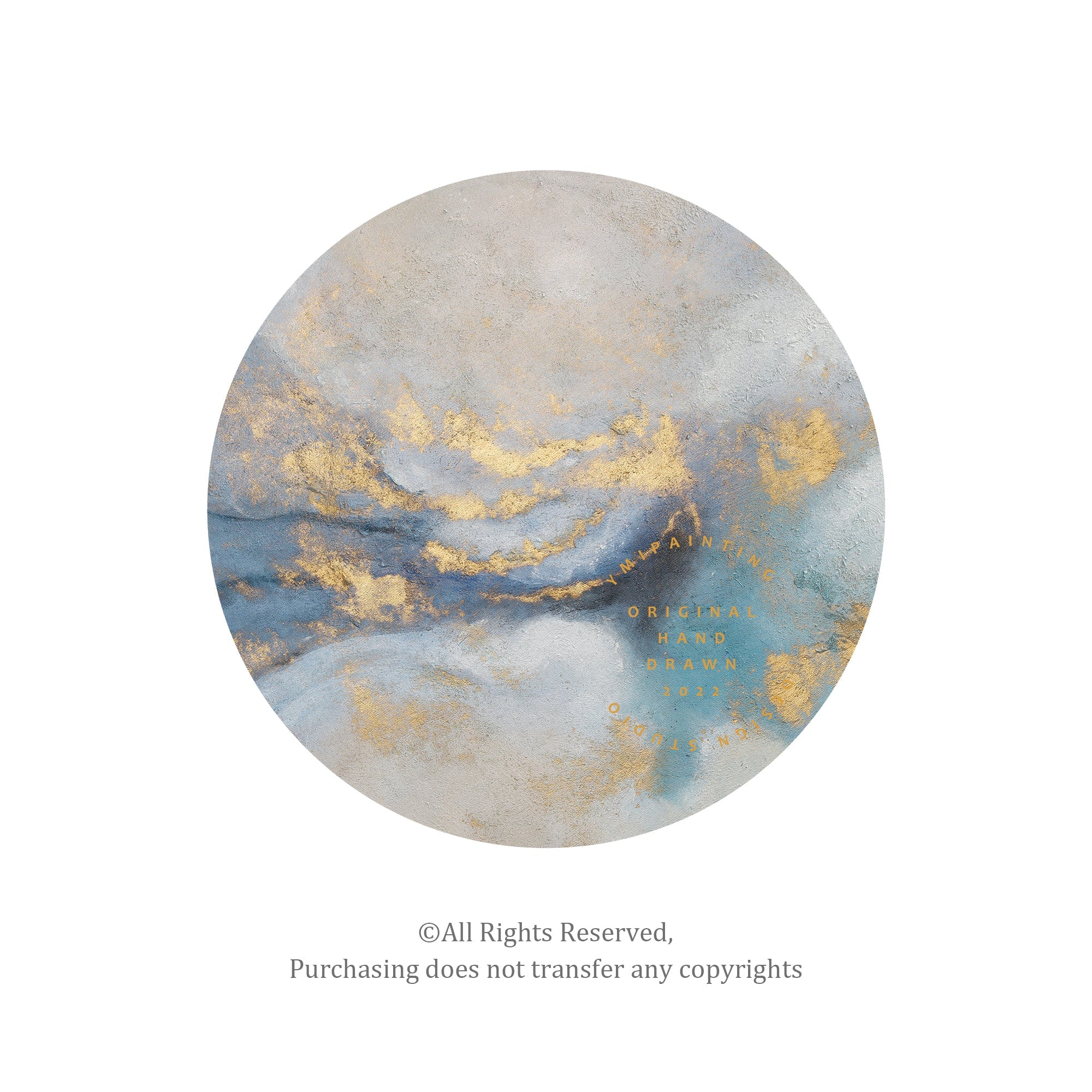 Round Gold Leaf Art #YMA0225