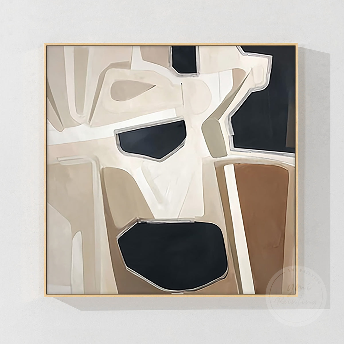 Architectural abstract artwork with layered surface and fine contrasting edges