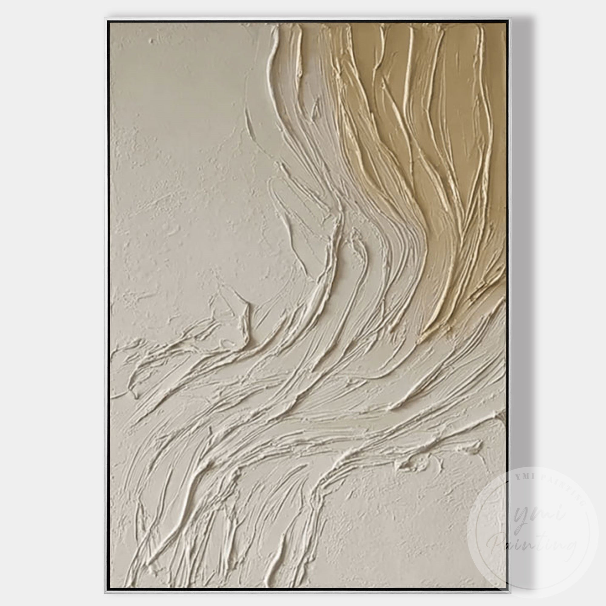 Modern Wabi Sabi abstract plaster canvas wall decoration