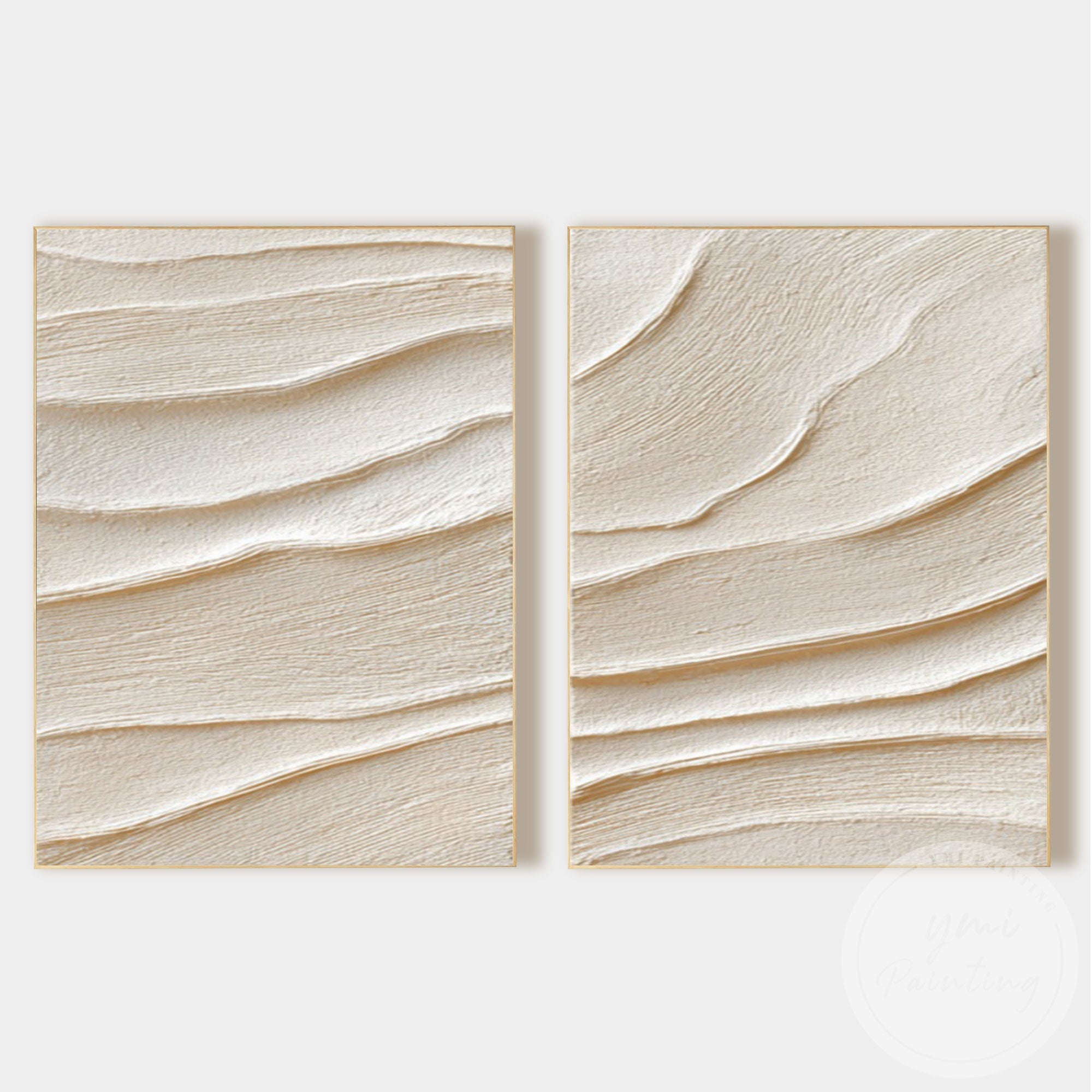 Modern beige textured artwork for minimalist home design