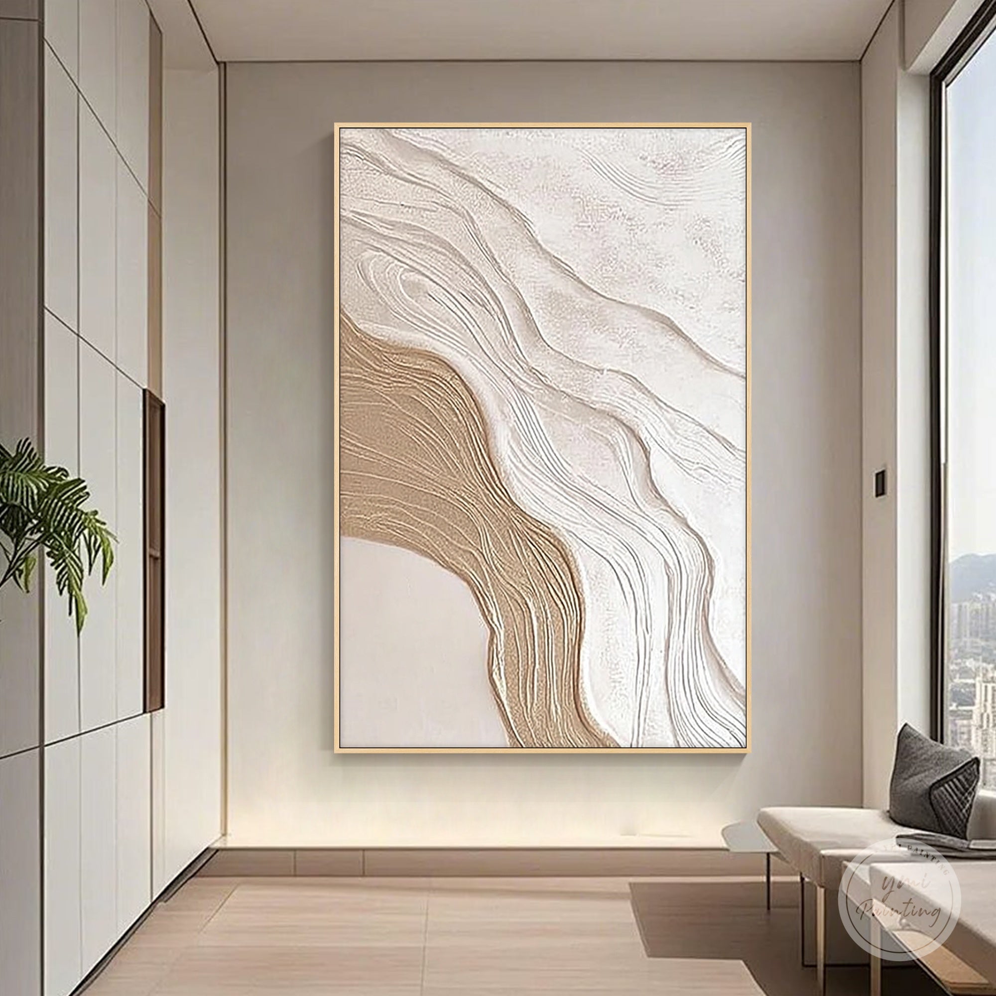 organic abstract painting layered texture canvas