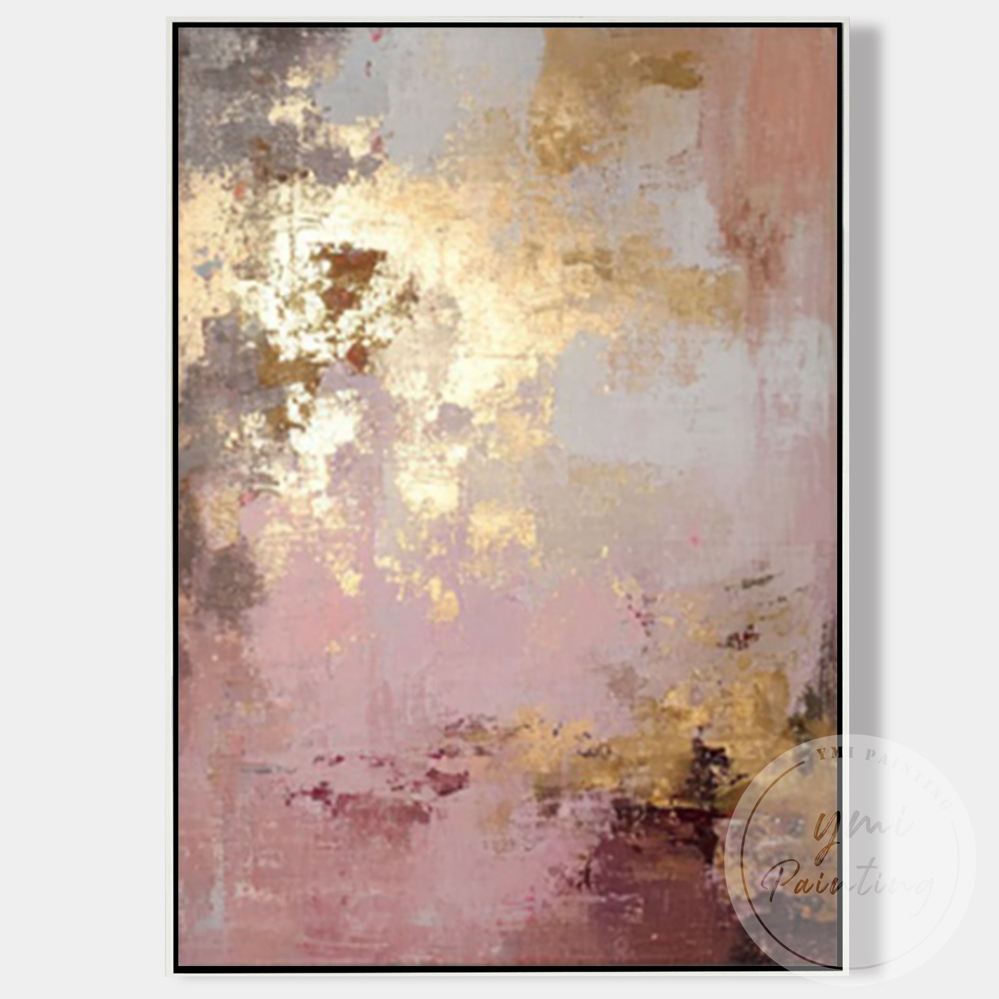 Modern textured abstract wall art with elegant gold finish