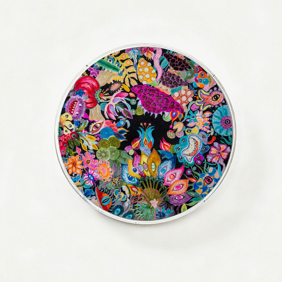 Custom clear round shadow box for decorative objects