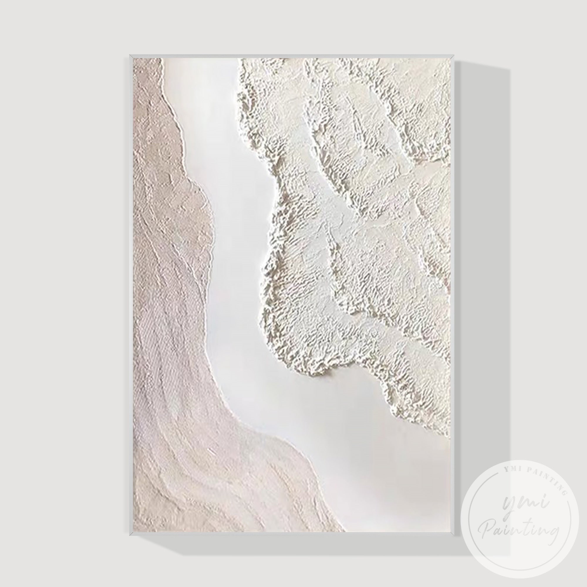 Extra large minimalist abstract painting for calm interior design