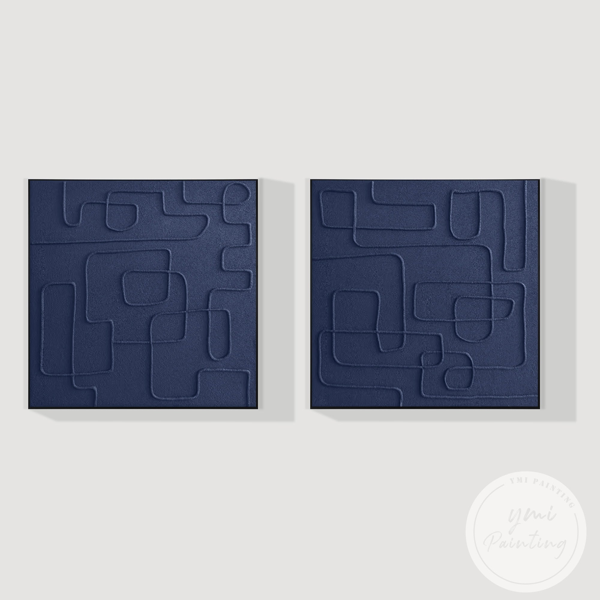 Handcrafted textured abstract diptych artwork for modern interiors