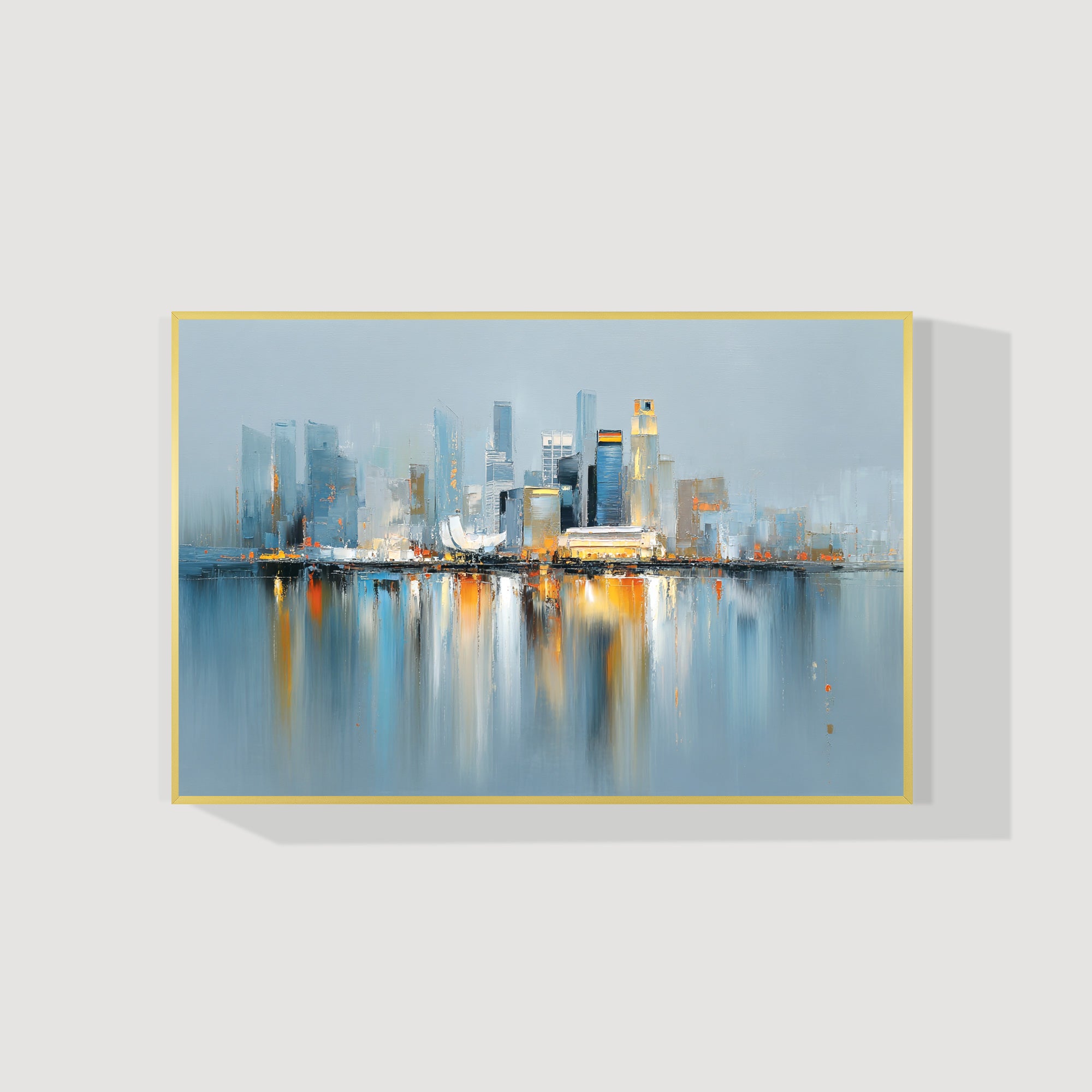 Extra large Singapore skyline canvas abstract city wall art
