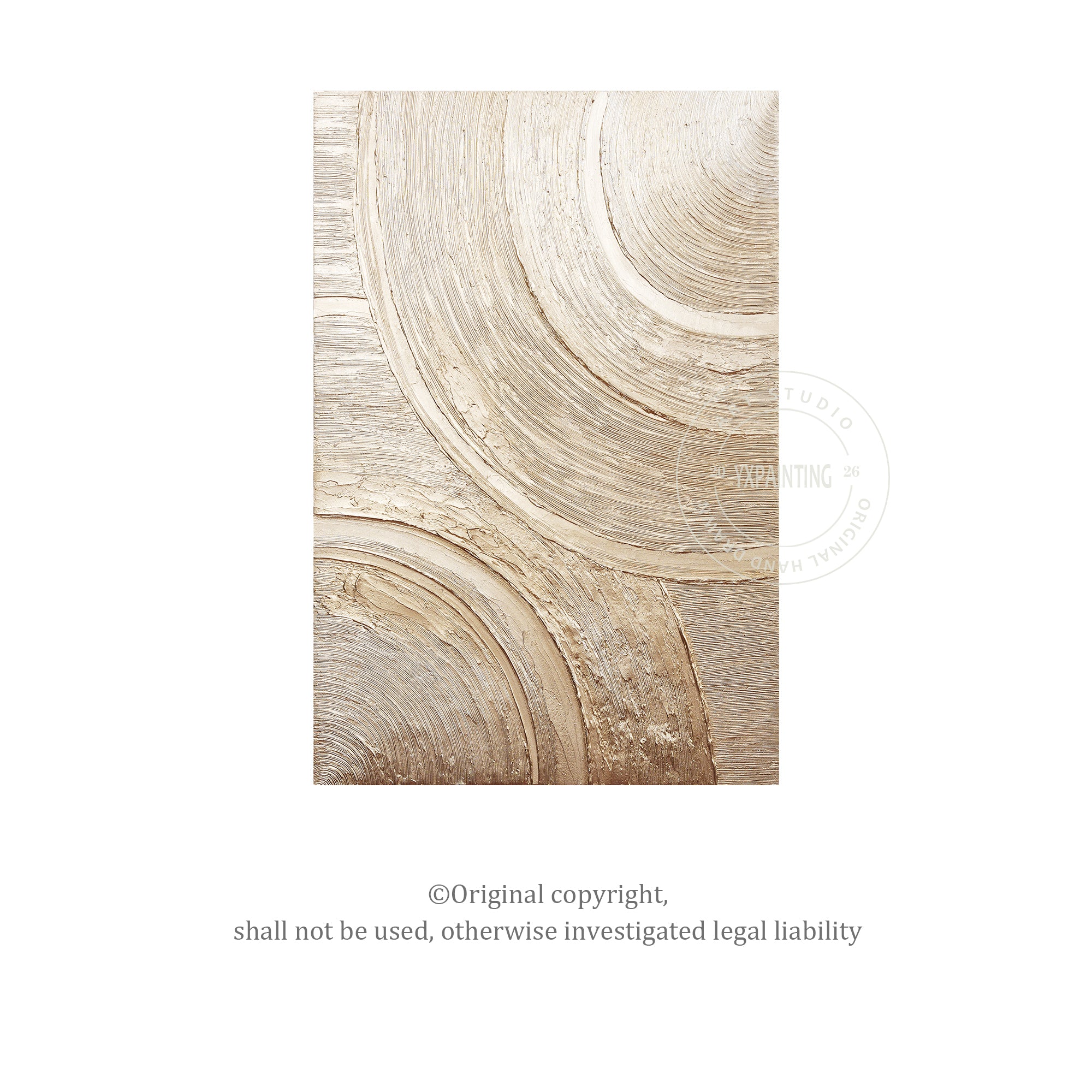 Luxury minimalist gold abstract canvas for bedroom decor