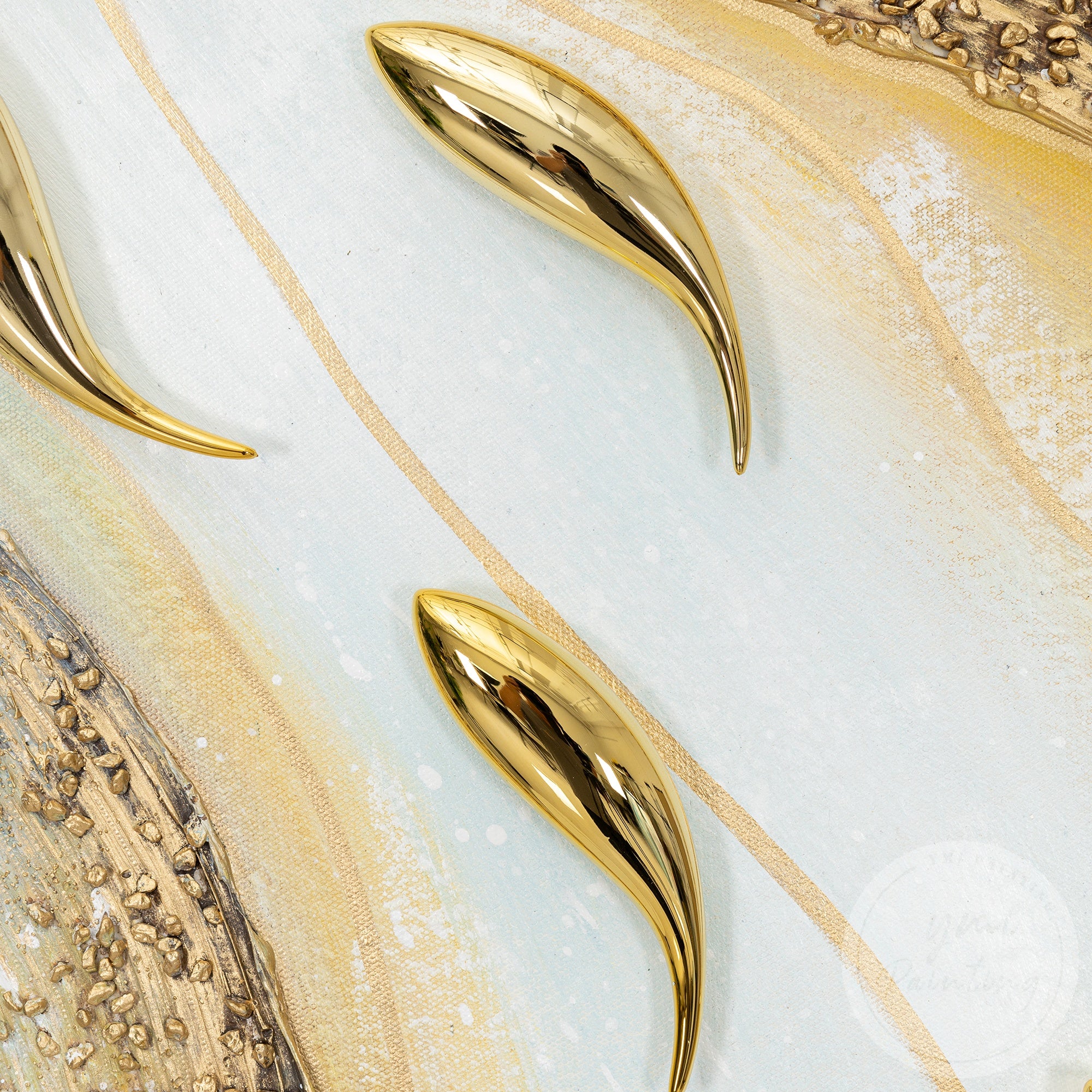 Original 3D gold fish canvas art luxury wall decoration