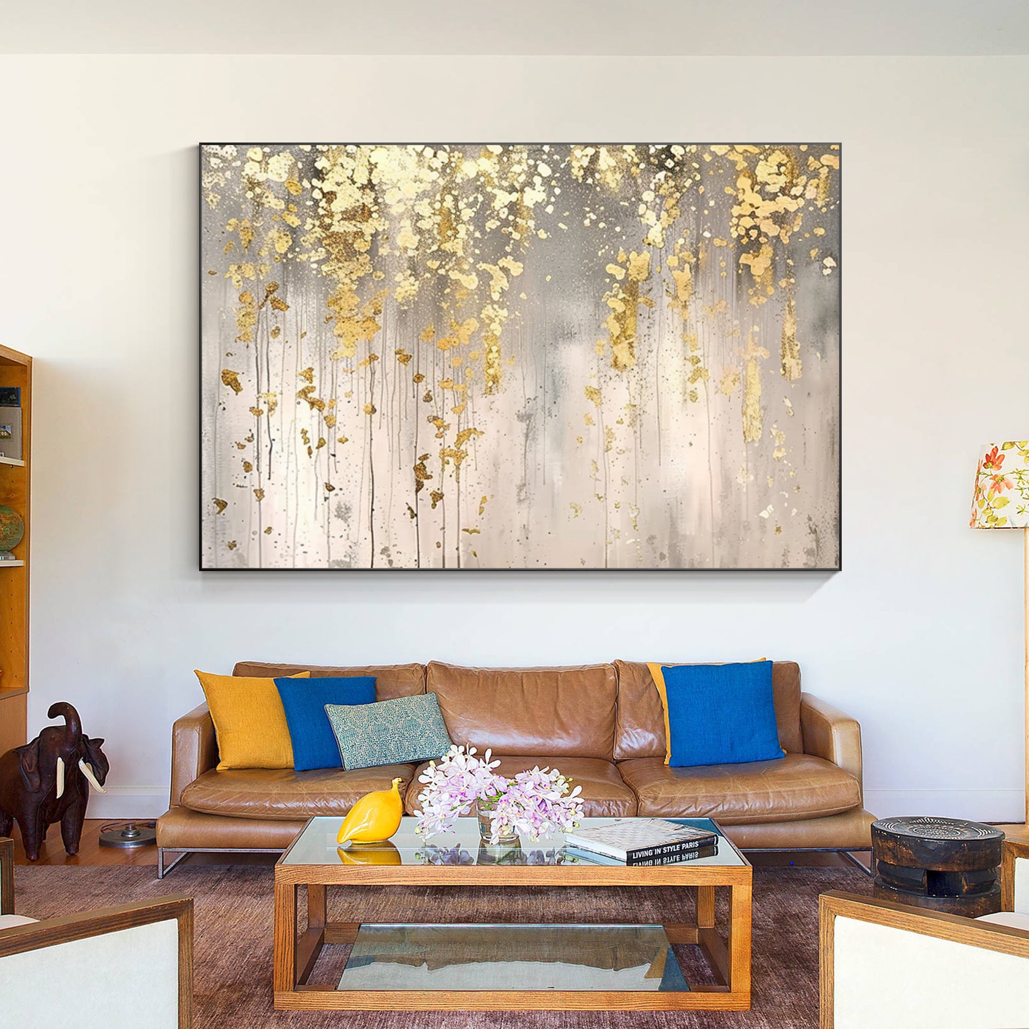 Gold Leaf Wall Art #CA0602